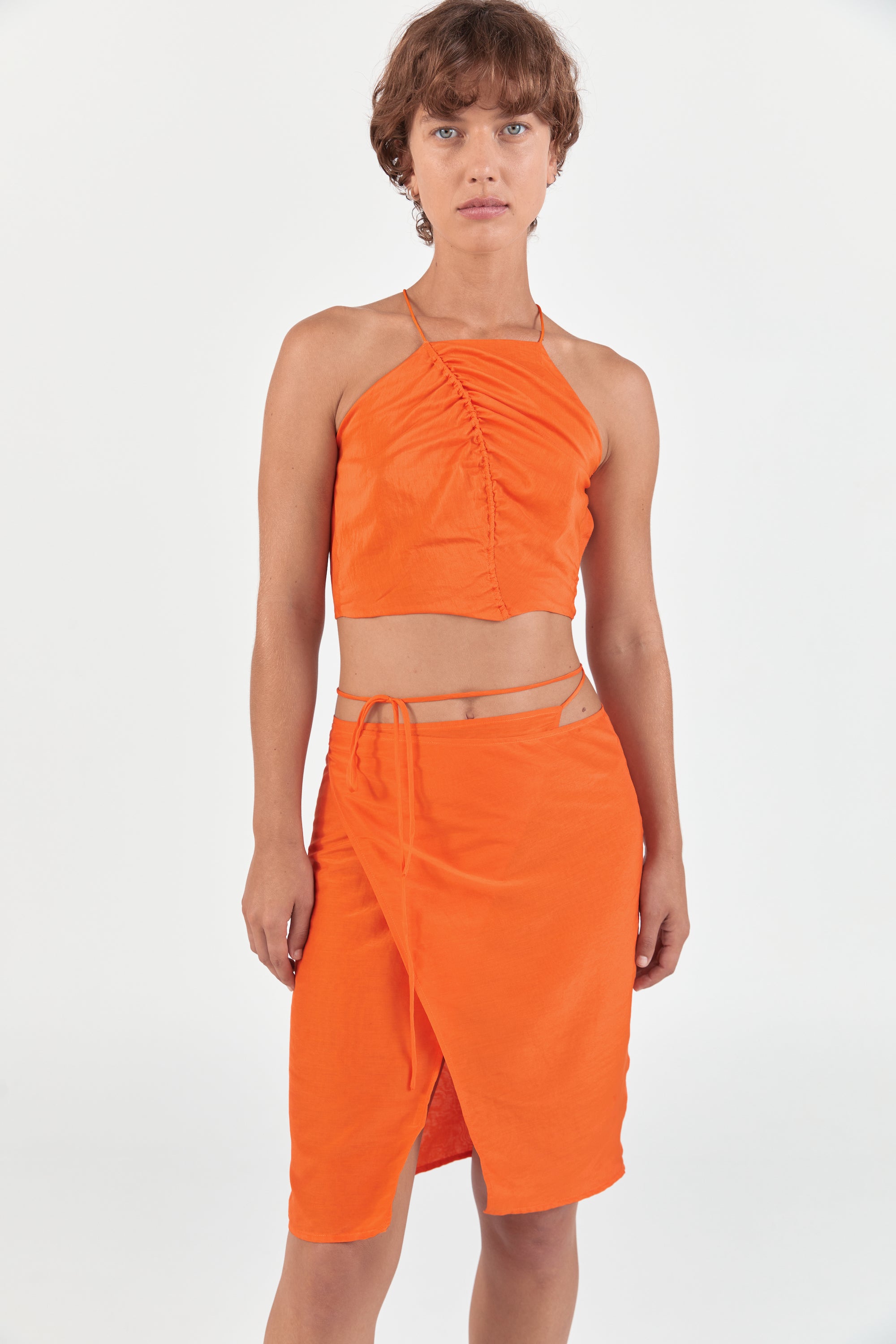 Wrap Skirt | Bright Orange