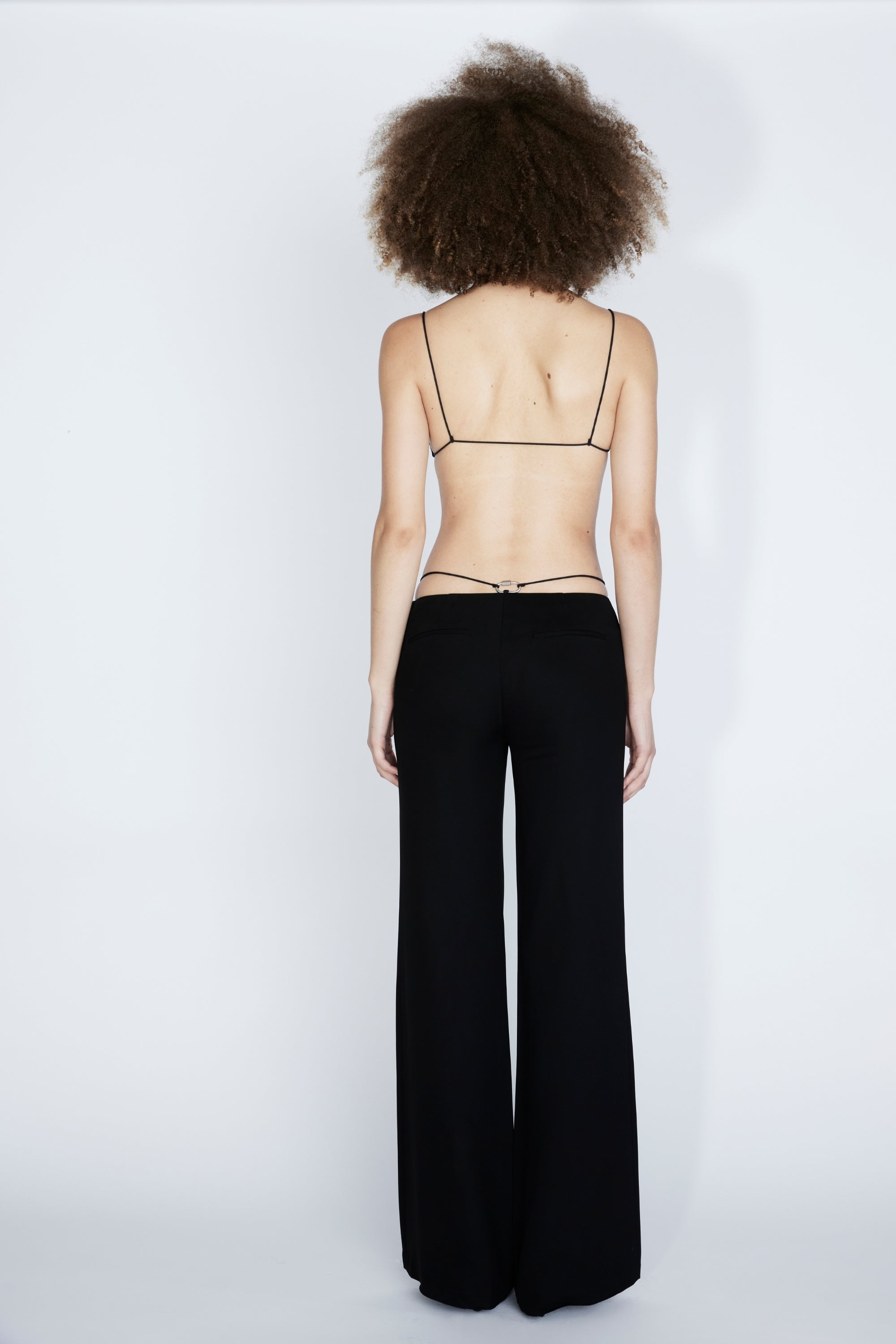 Low Waist Tailored Trousers | Black