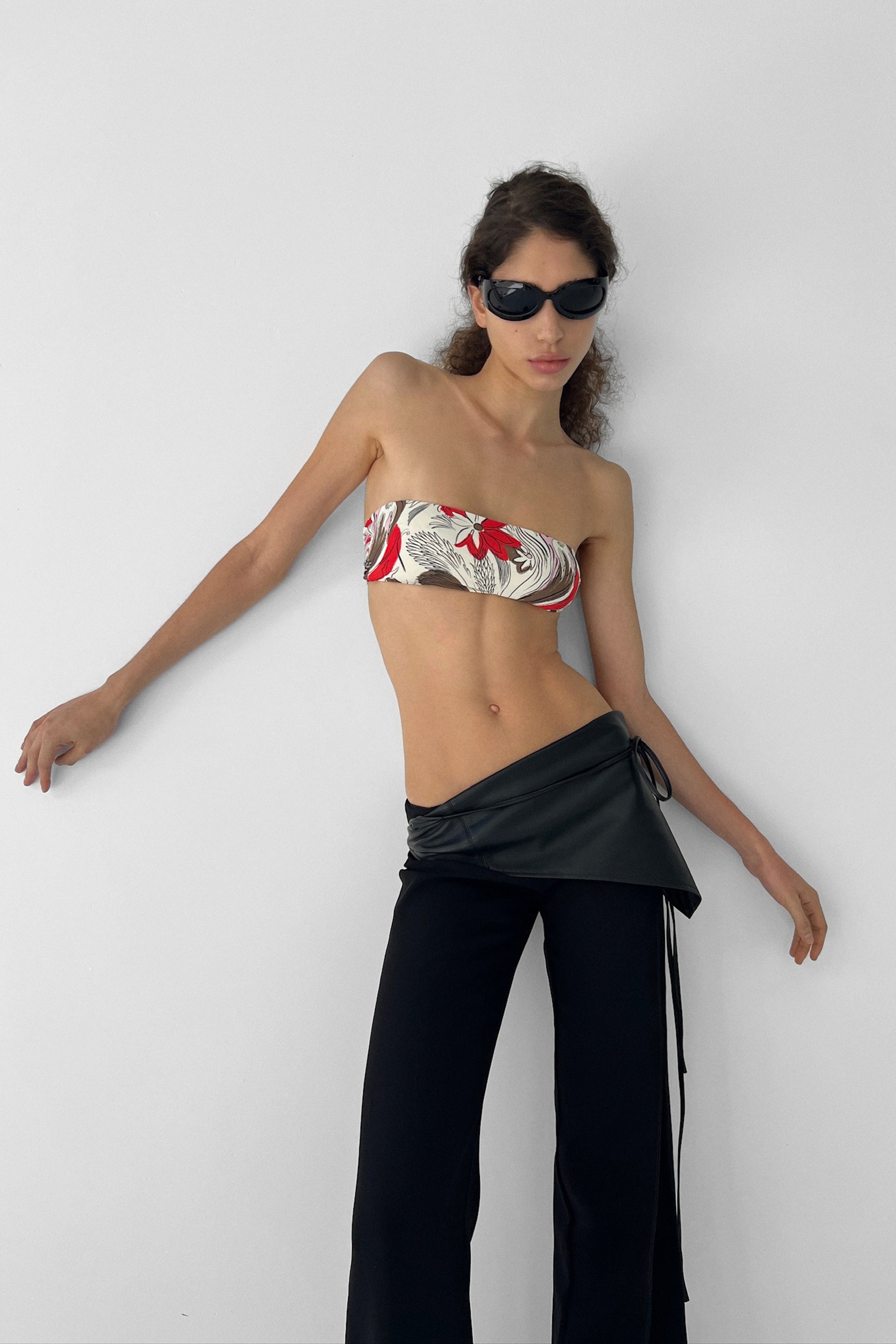 Leather Scarf | Black