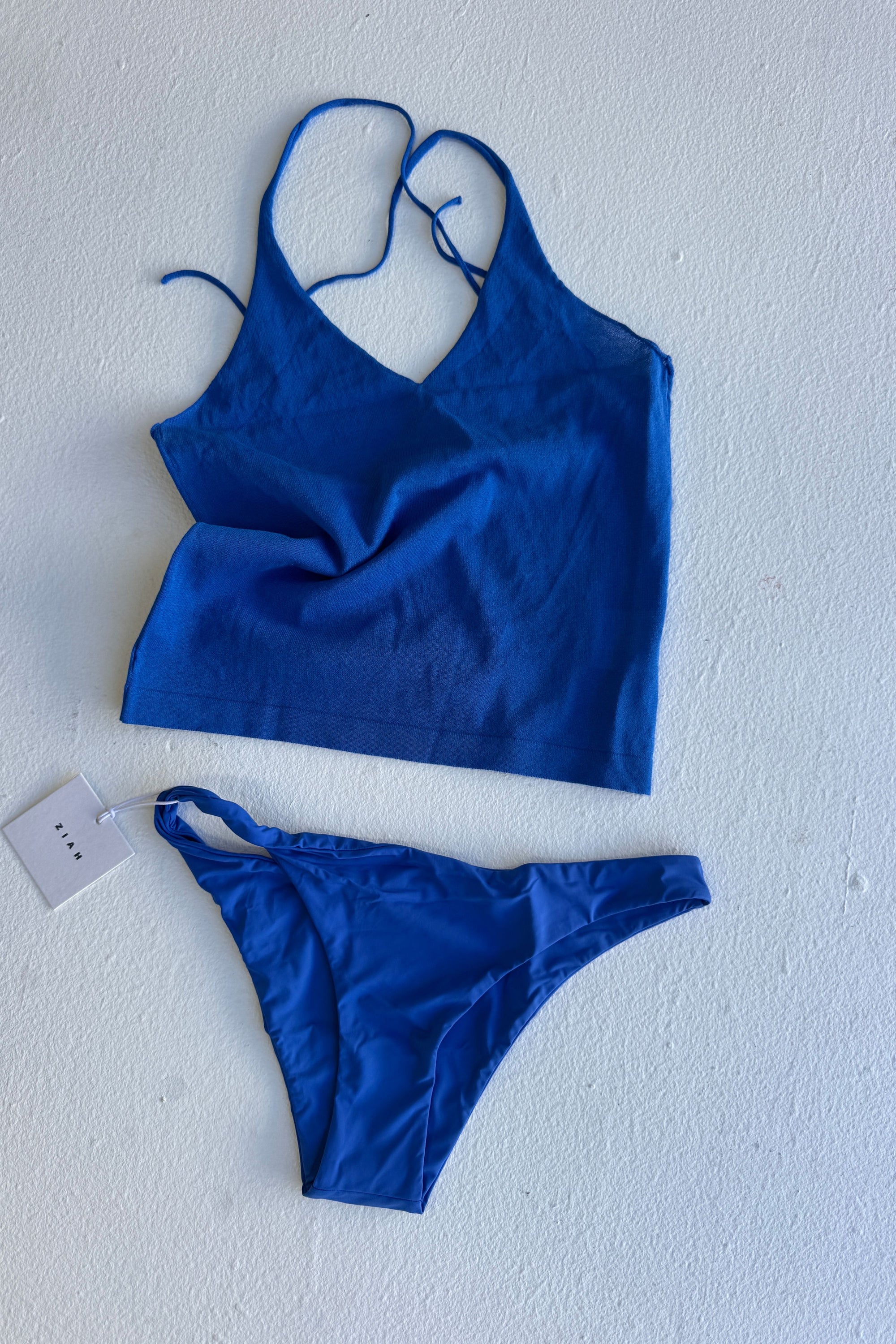 Twisted Side Bottom | Electric Blue