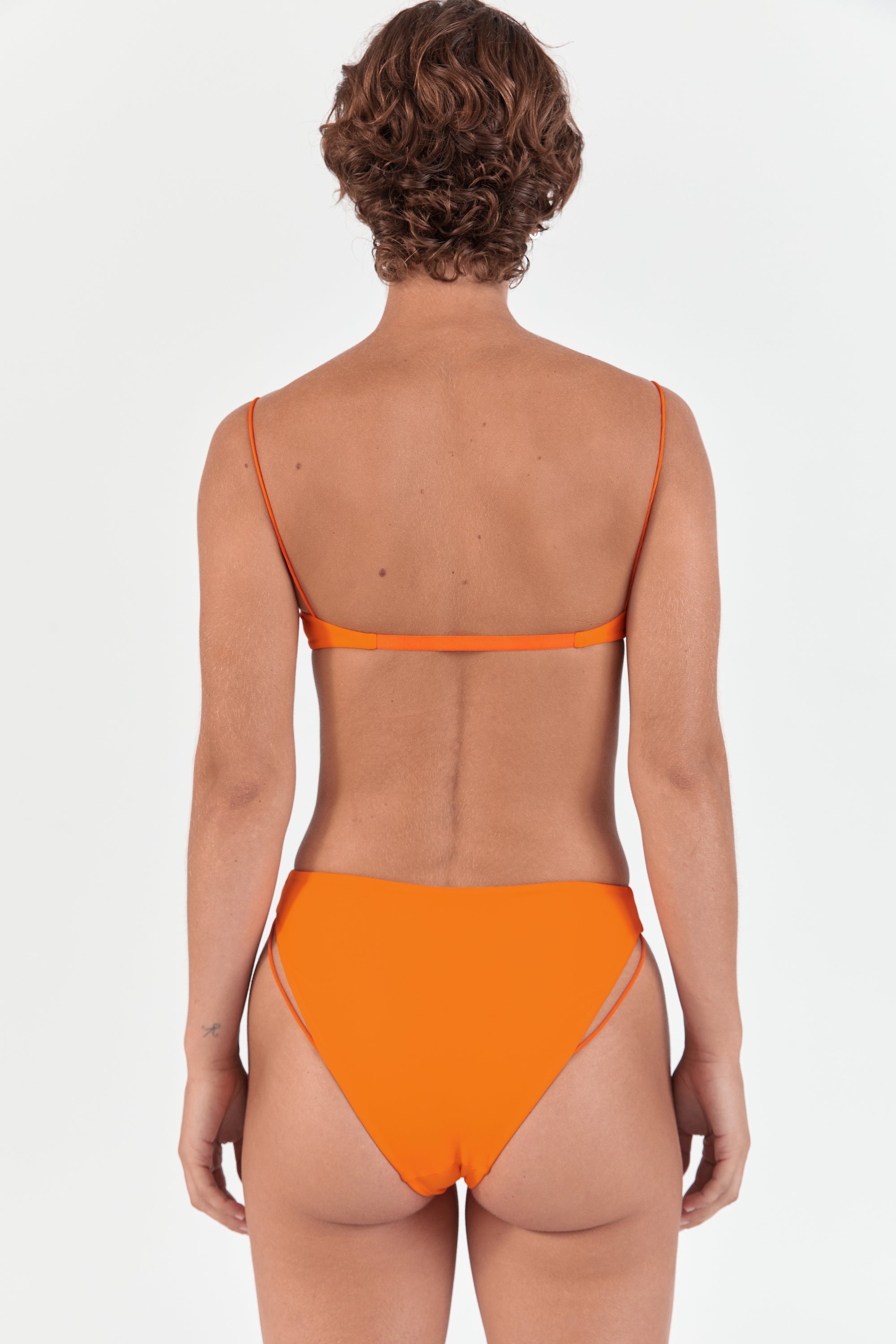 Fine Strap U Wire Balconette Top | Bright Orange
