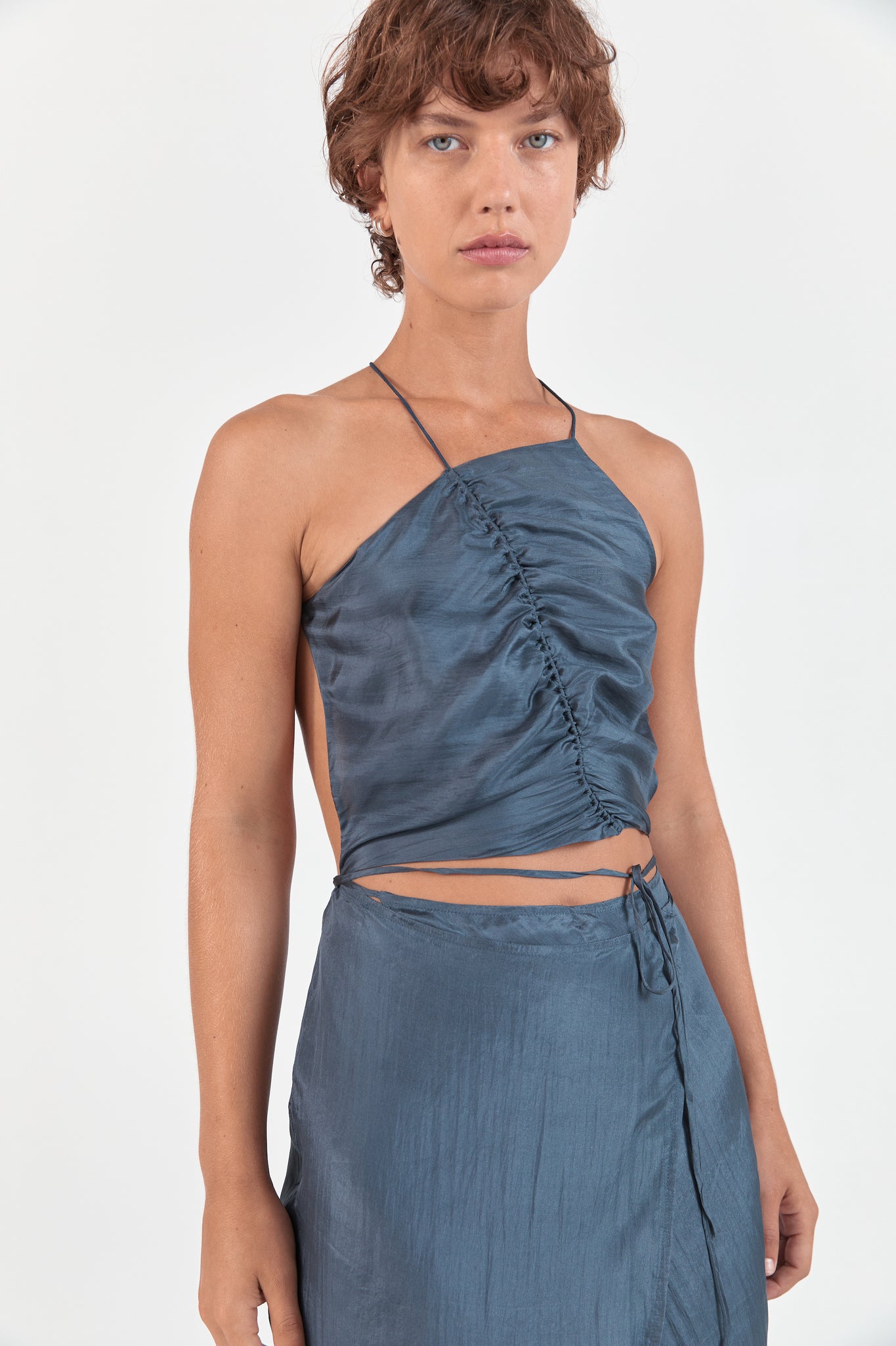 Ruched Dress | Dark Grey