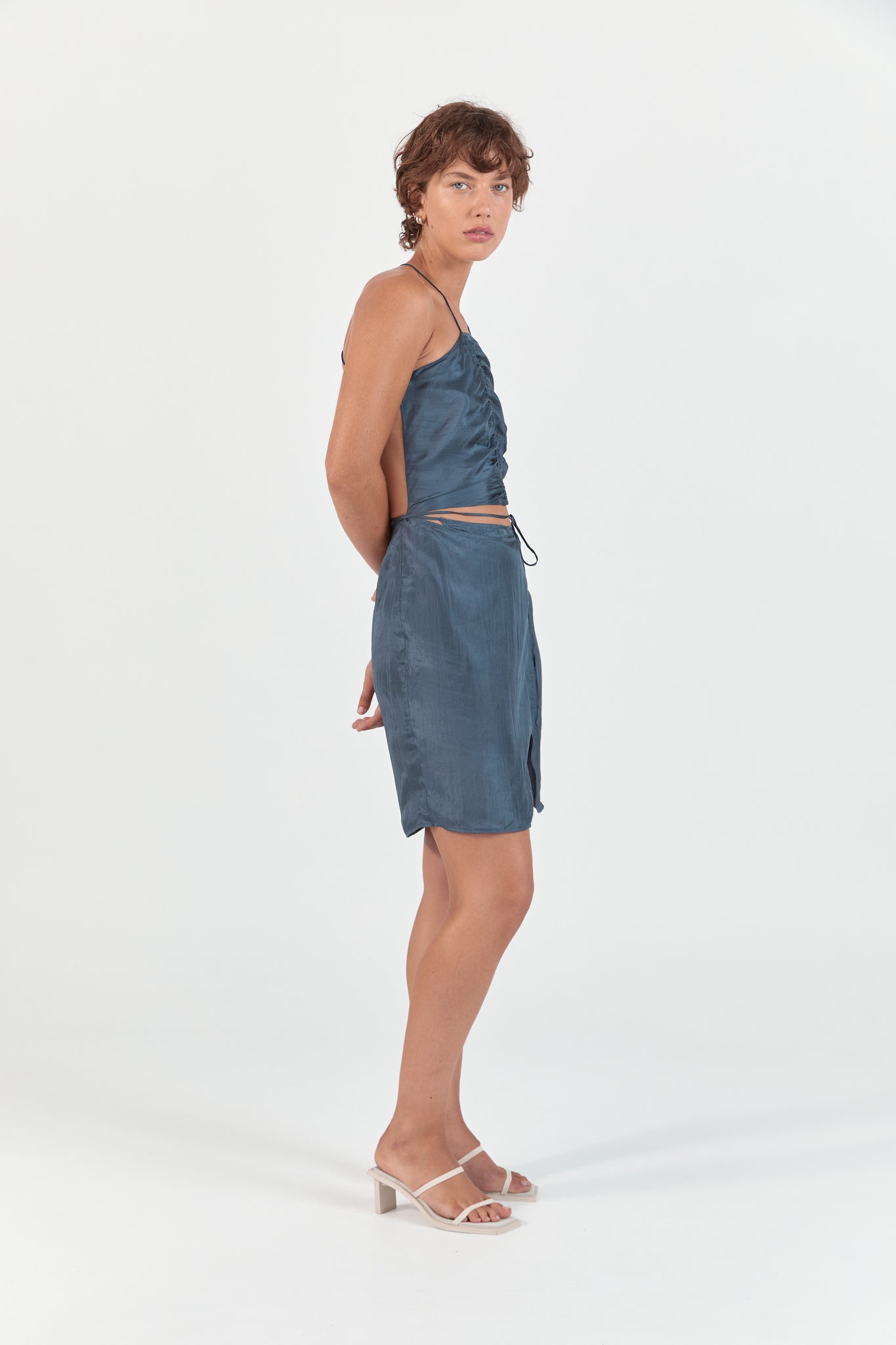 Ruched Dress | Dark Grey