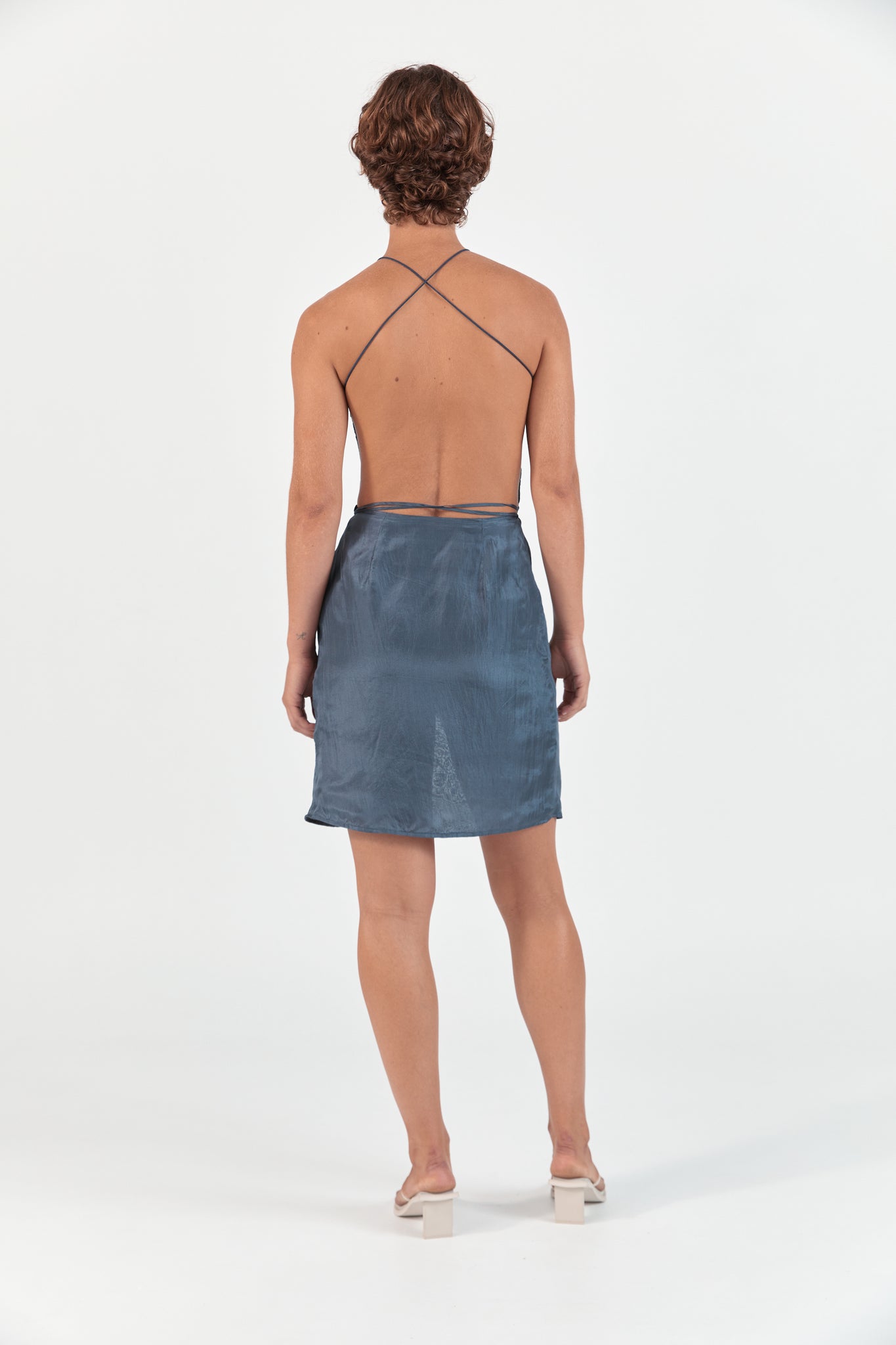 Ruched Dress | Dark Grey