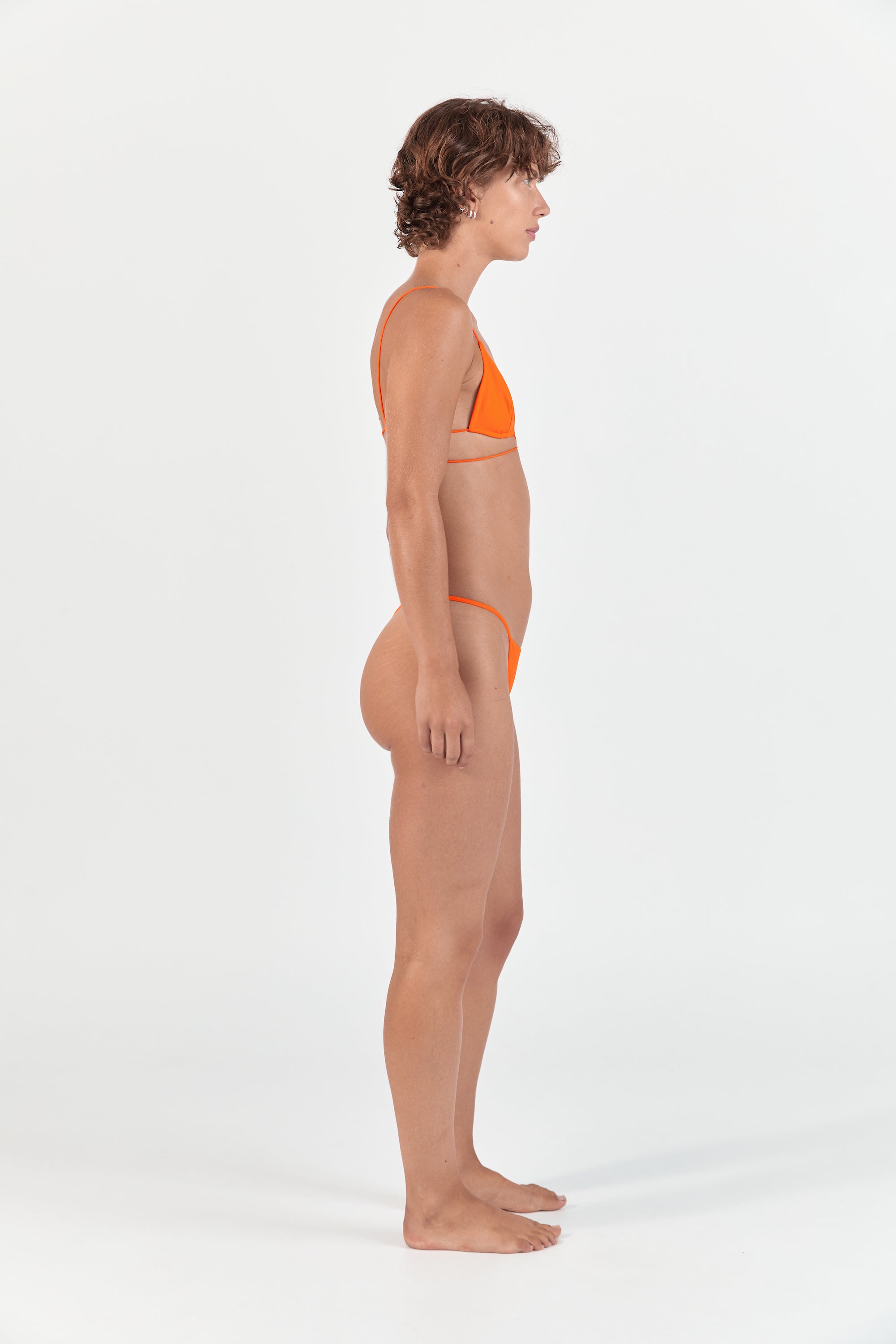  Ziah Luxury Sustainable Swimwear Ready to Wear Triangle Top Orange