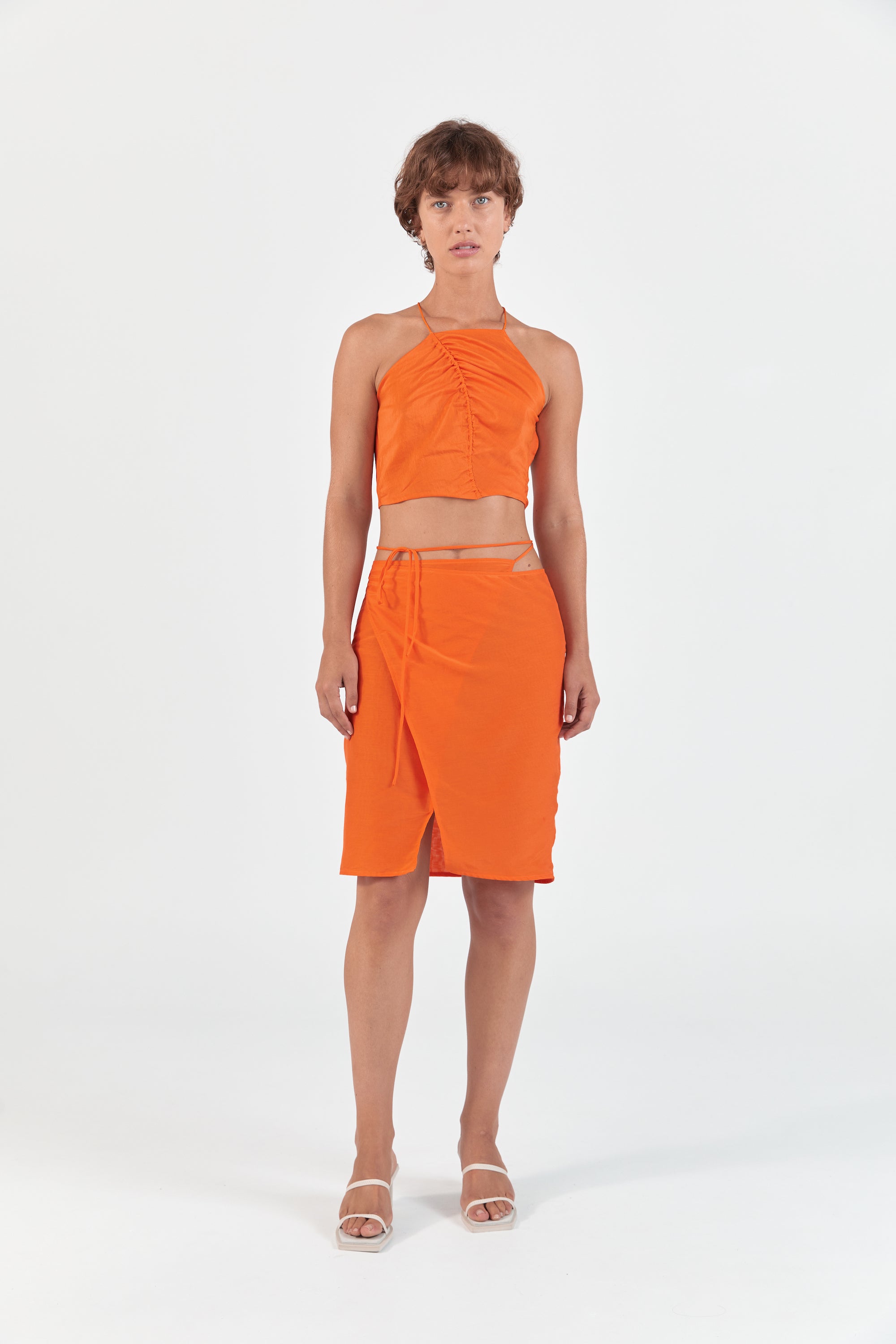 Wrap Skirt | Bright Orange