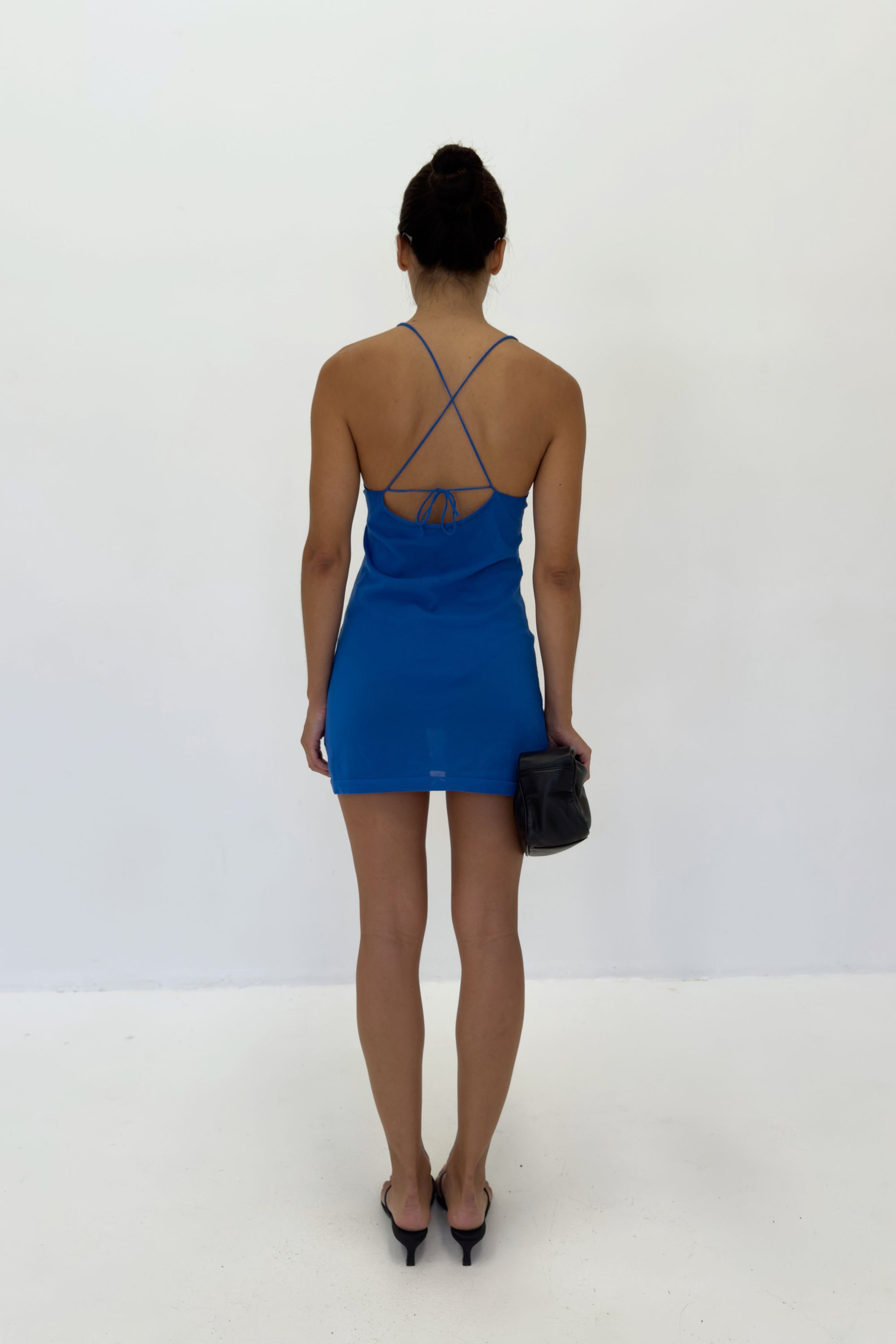 Sheer Knit Dress | Electric Blue
