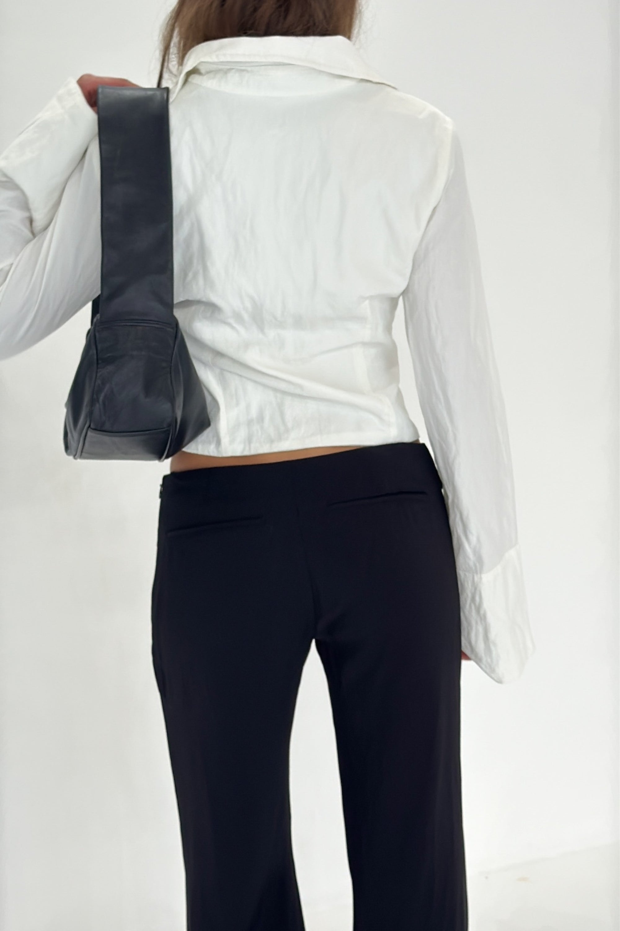 Low Waist Tailored Trousers | Black