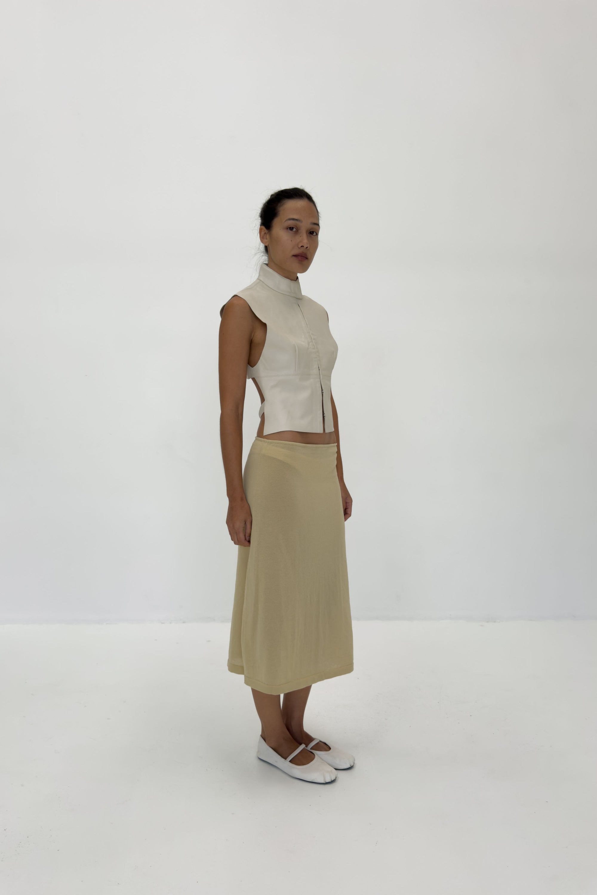 Sheer Knit Skirt | Sand