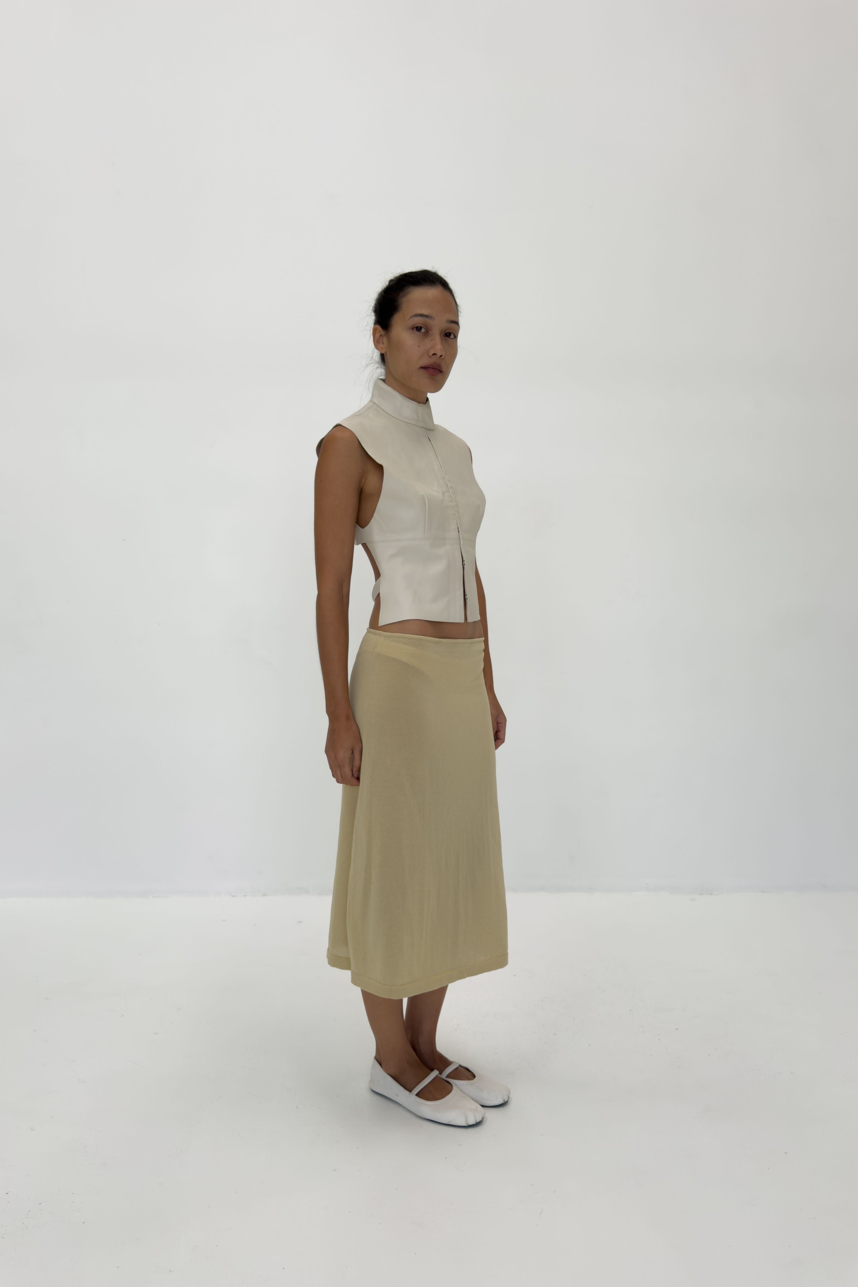 Sheer Knit Skirt | Sand