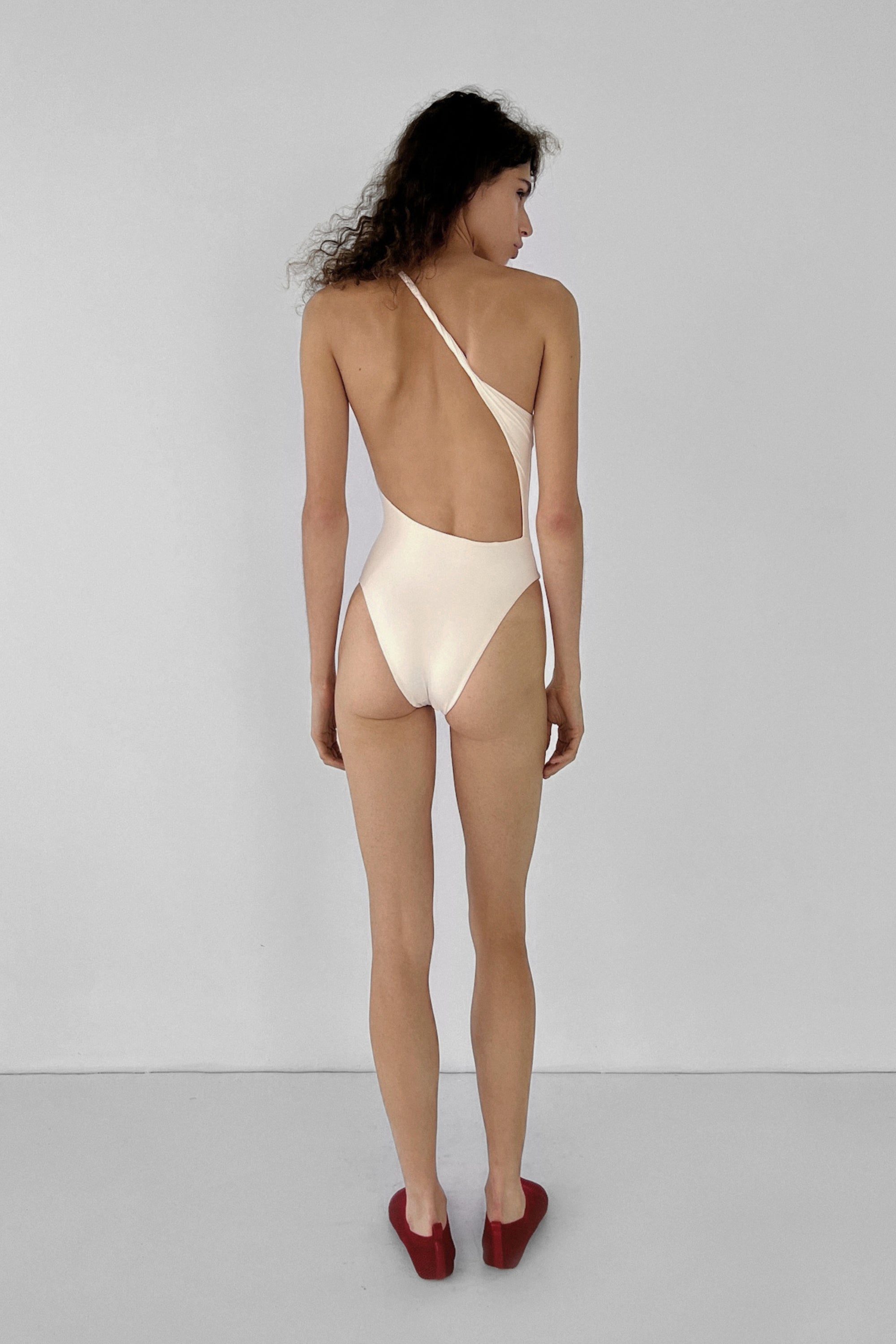 Leme Asymmetric One Piece | Ecru