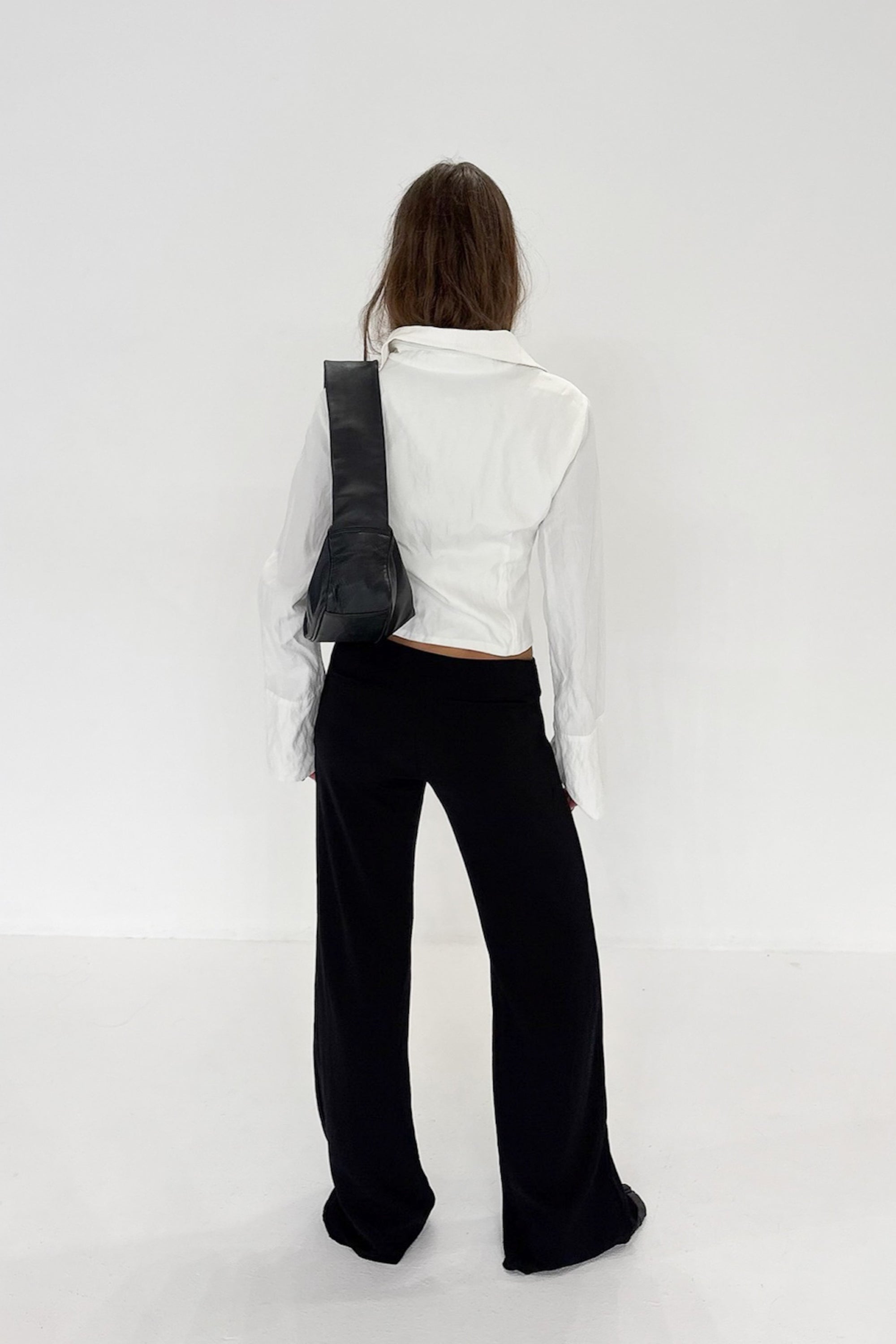 Low Waist Tailored Trousers | Black
