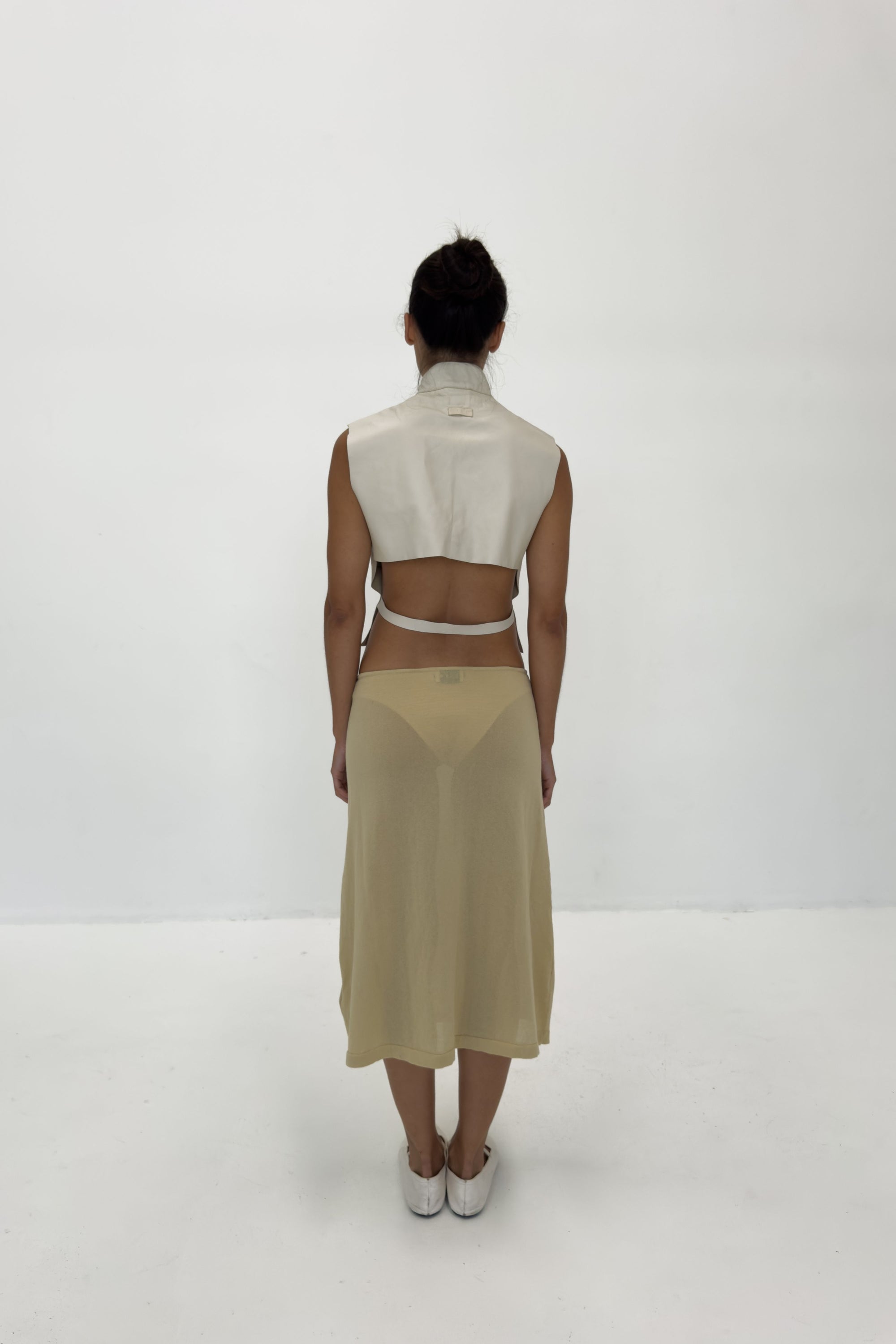 Sheer Knit Skirt | Sand