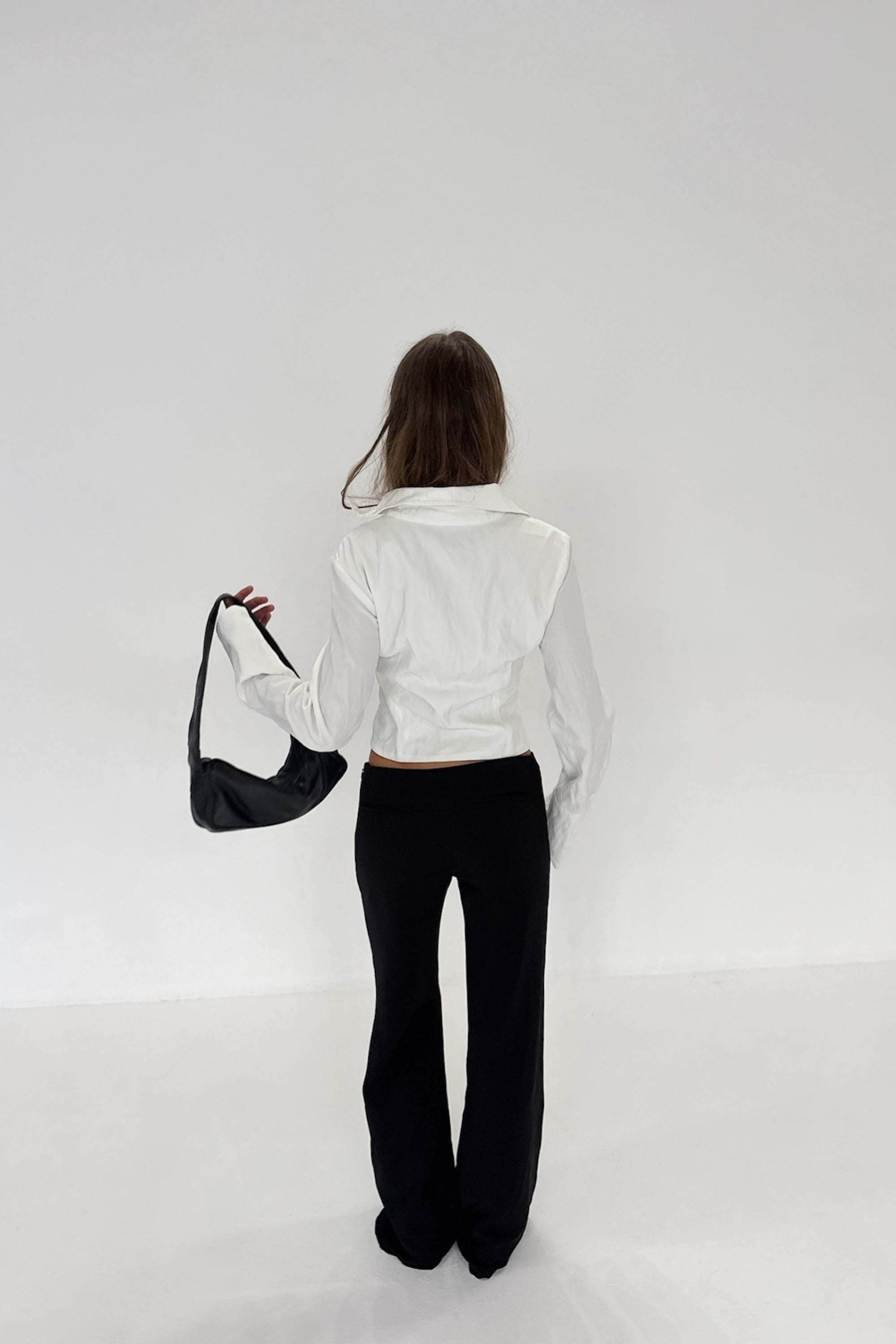 Low Waist Tailored Trousers | Black