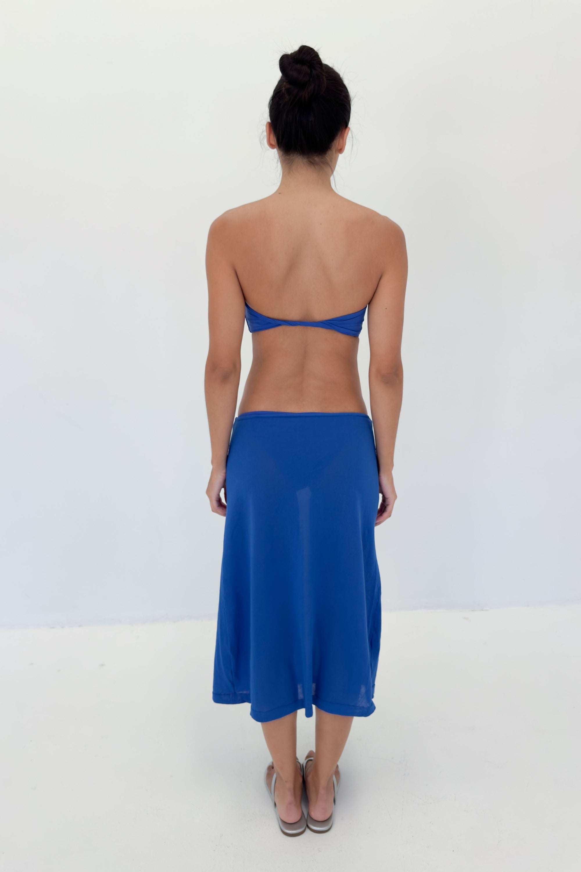 Sheer Knit Skirt | Electric Blue