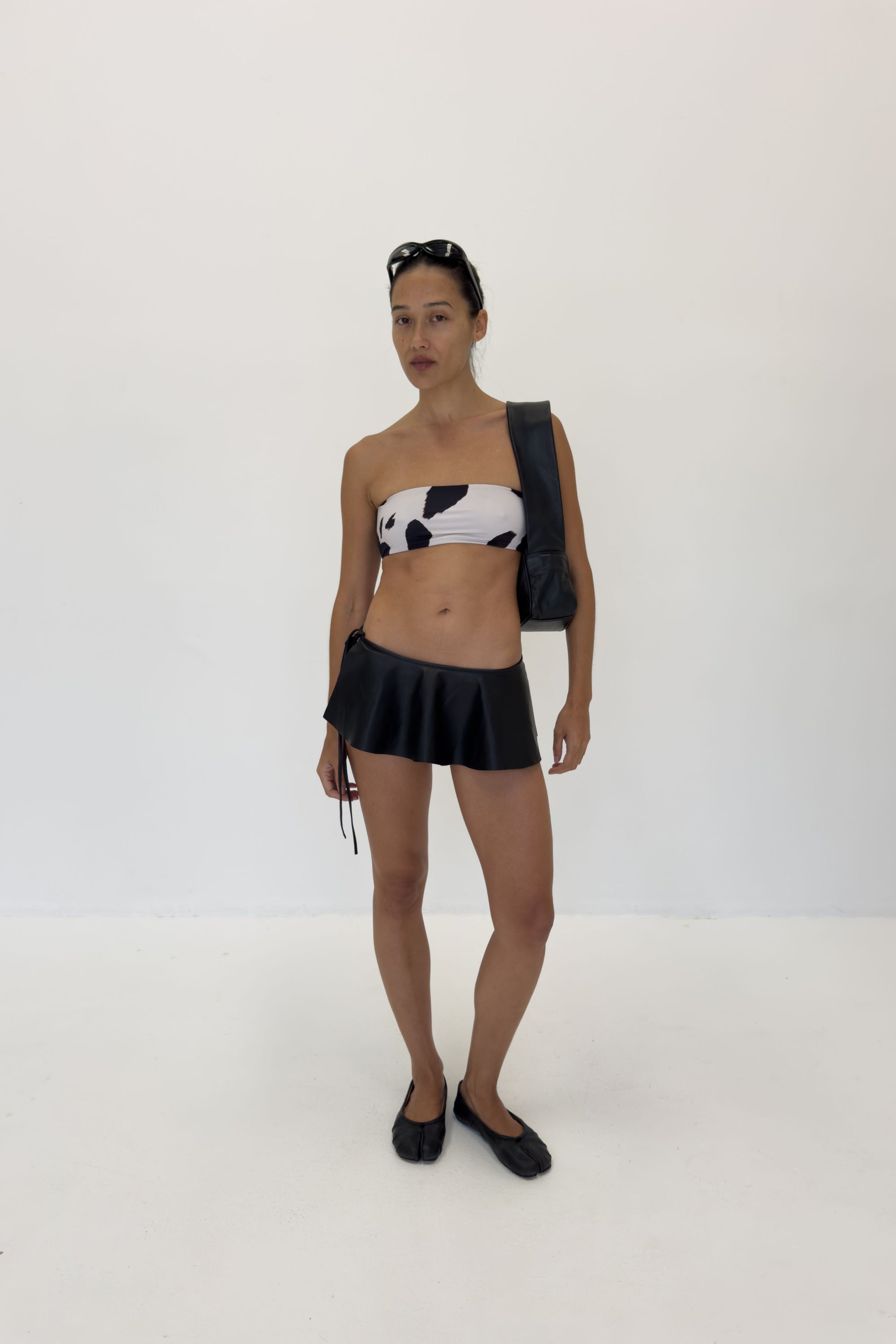 Leather Belt Skirt | Black