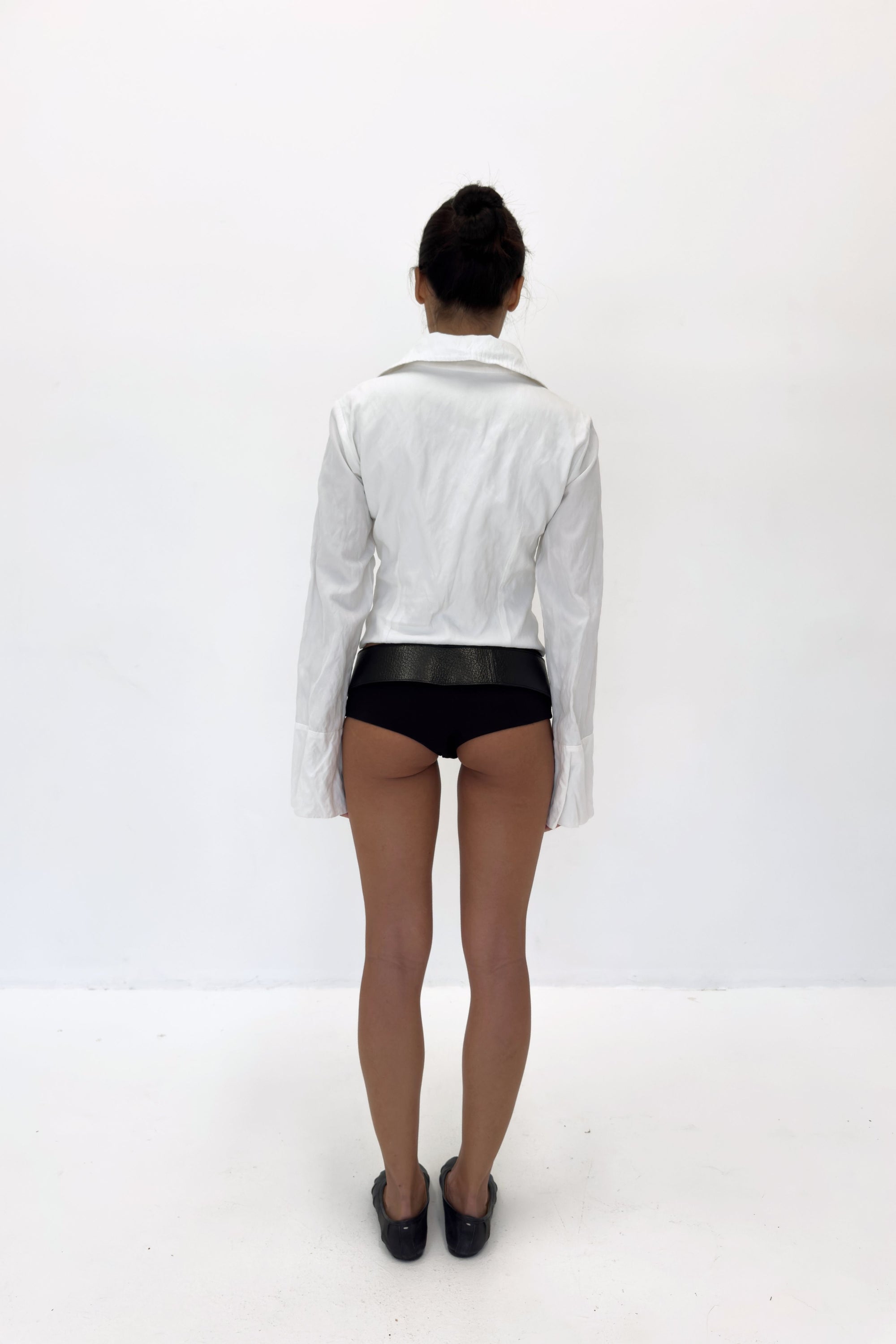 Cut Out Zip Shirt | Ecru