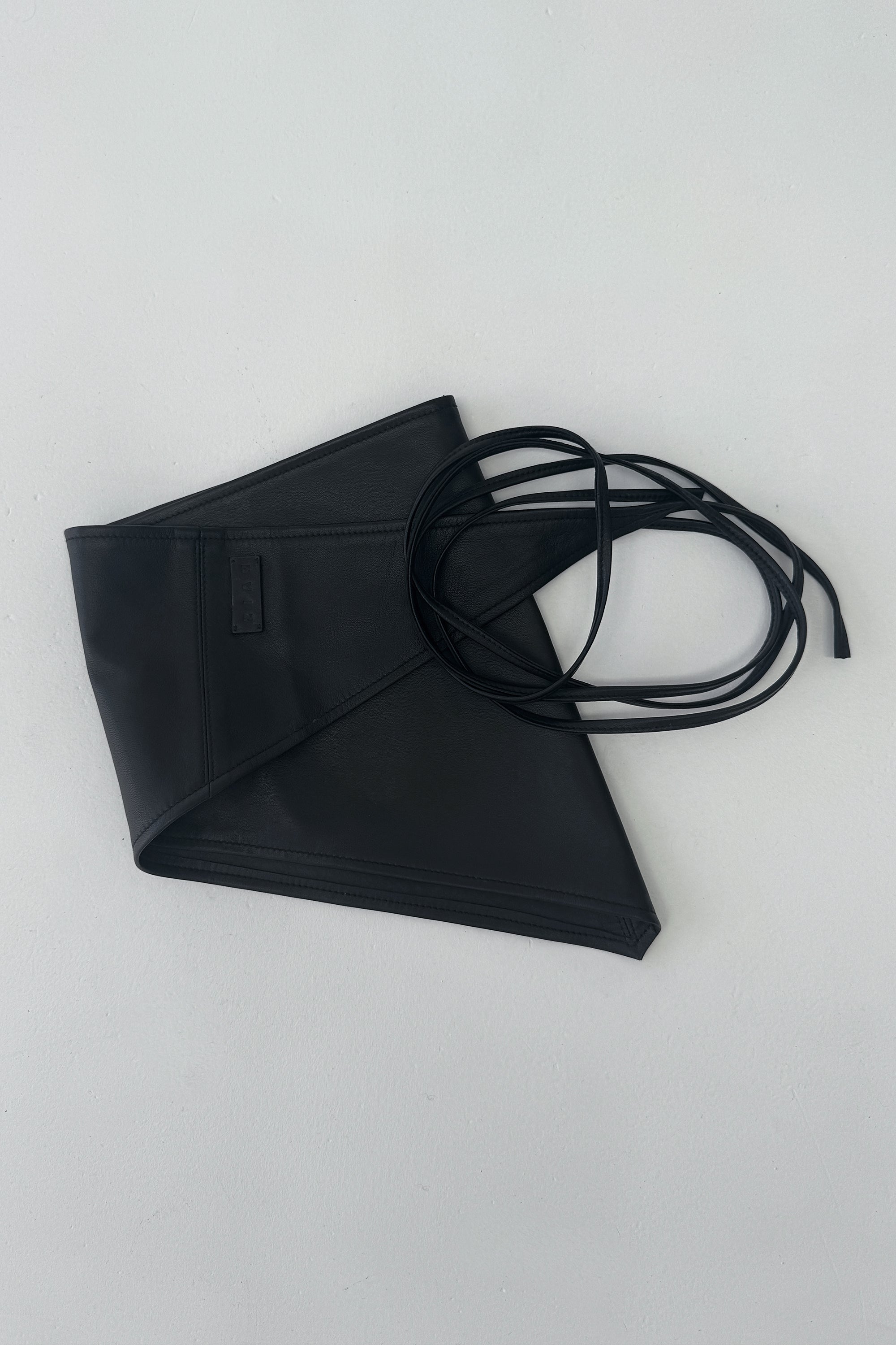 Leather Scarf | Black