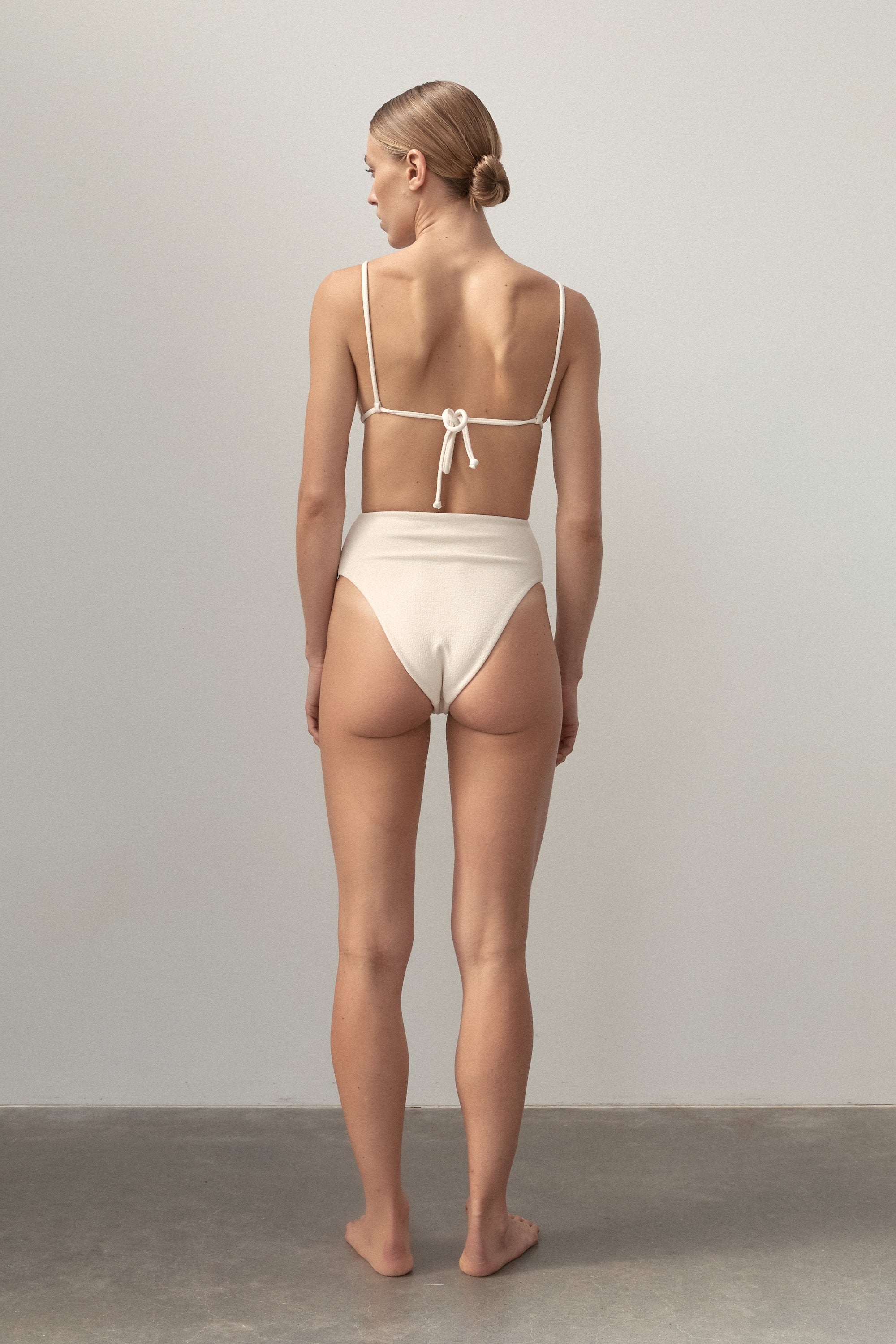 Ziah Swim | Triangle Top Bouclê | Ecru