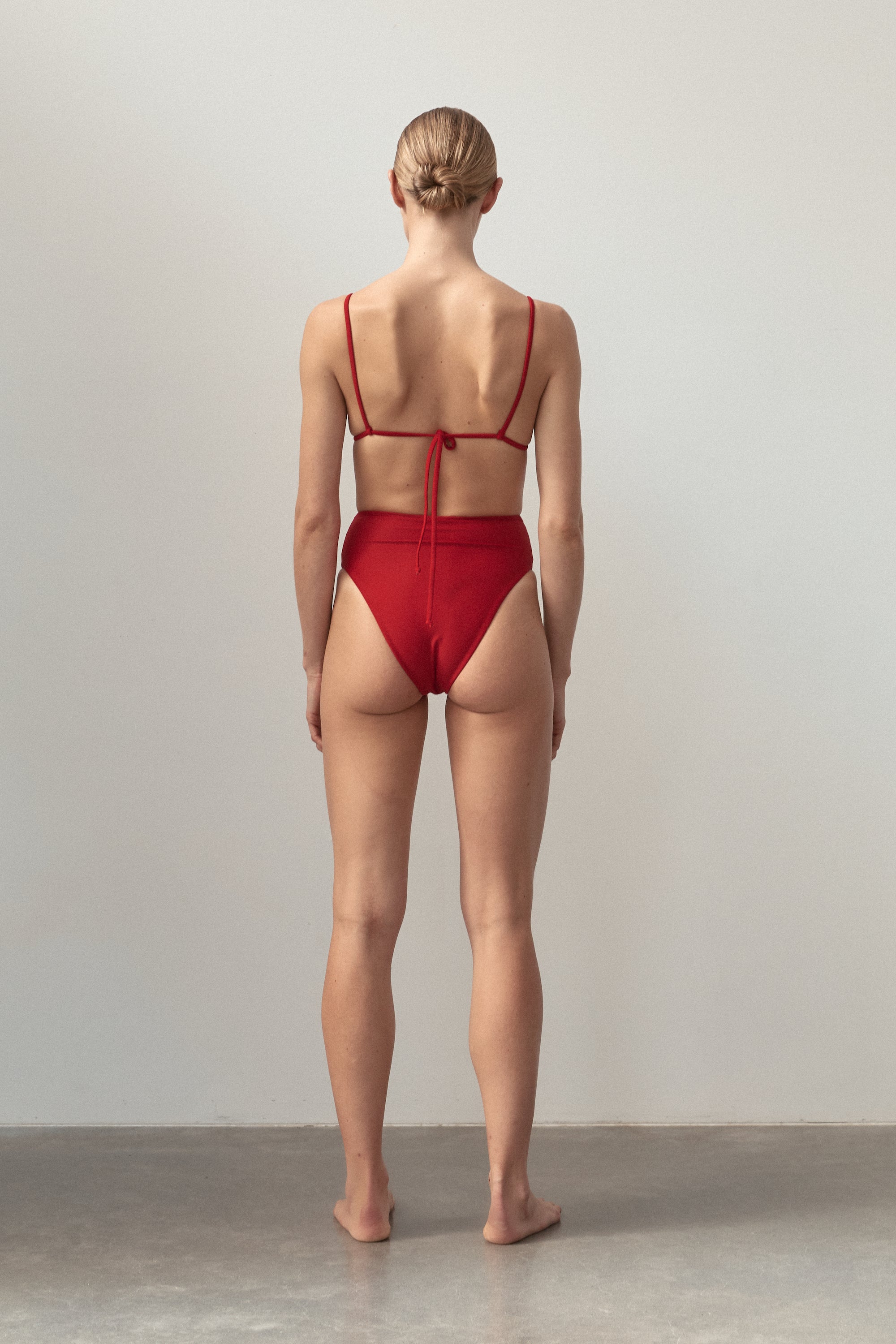 Ziah Swim | Triangle Top | Vermilion Red