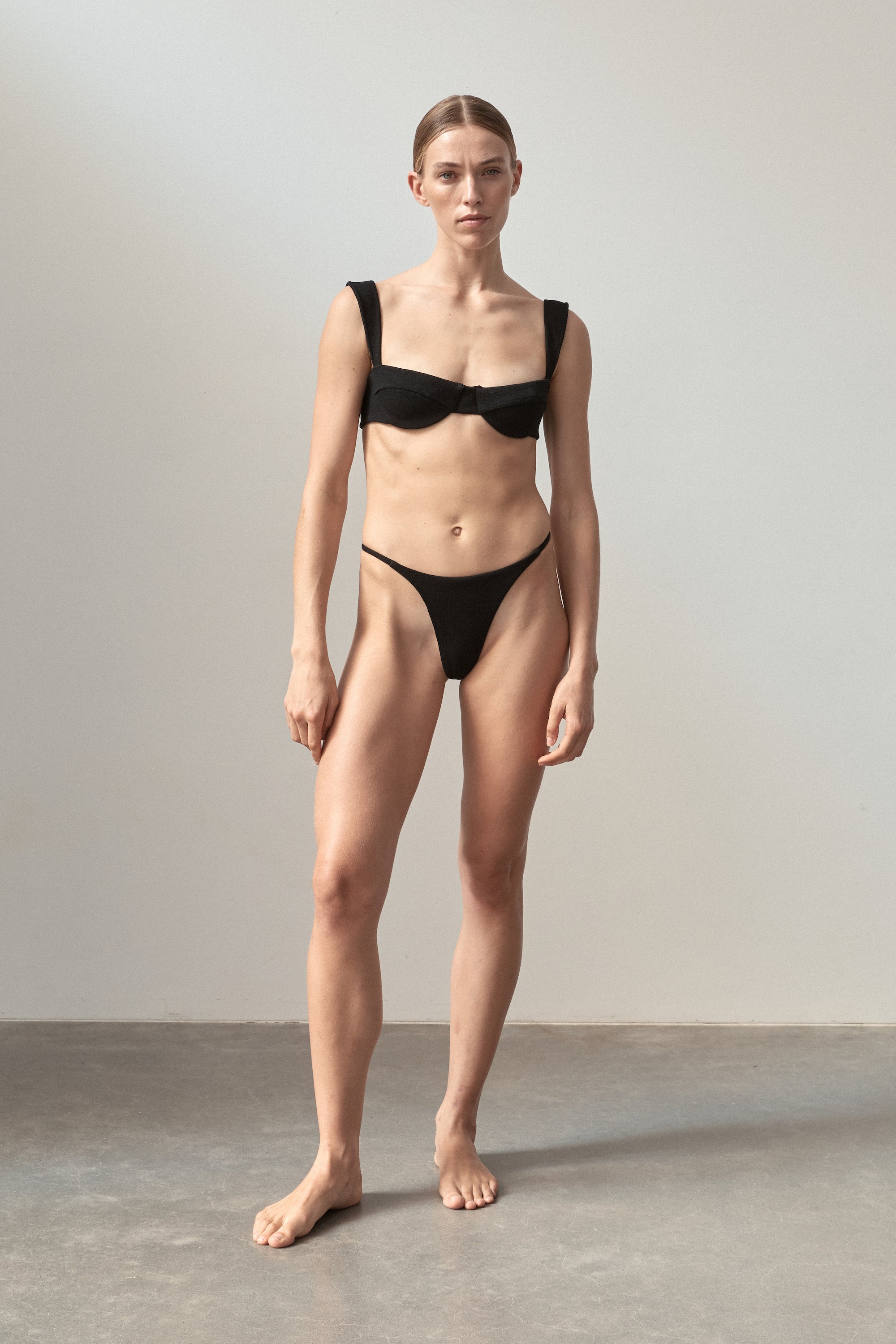 Ziah Swim | Rio Bottom Bouclê | Black