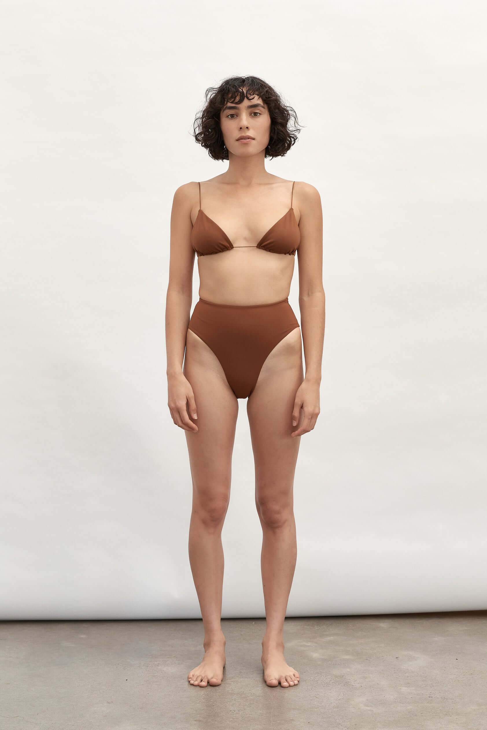 Ziah Swim | 90'S High Waist Bottom | Truffle