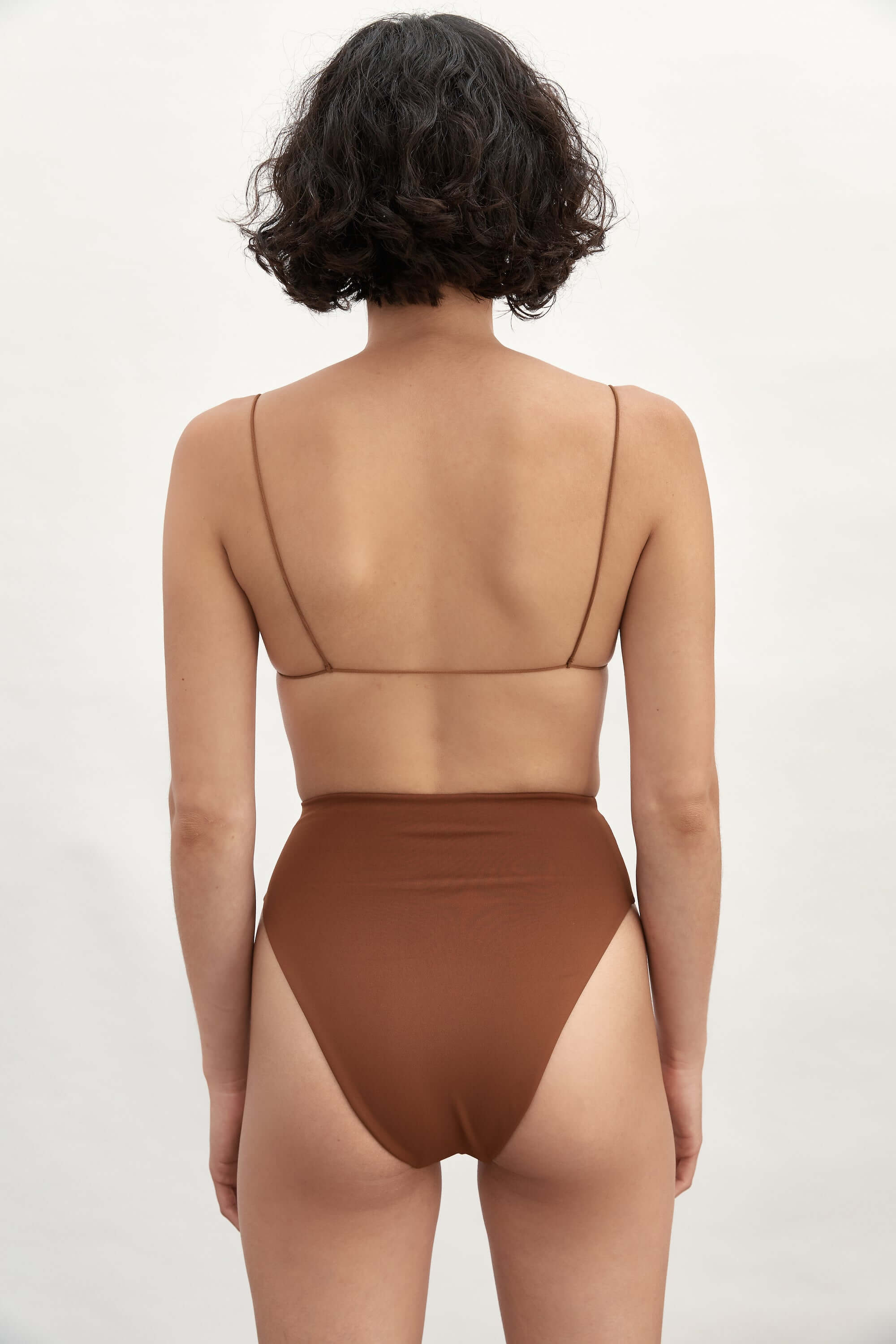 Ziah Swim | 90'S High Waist Bottom | Truffle