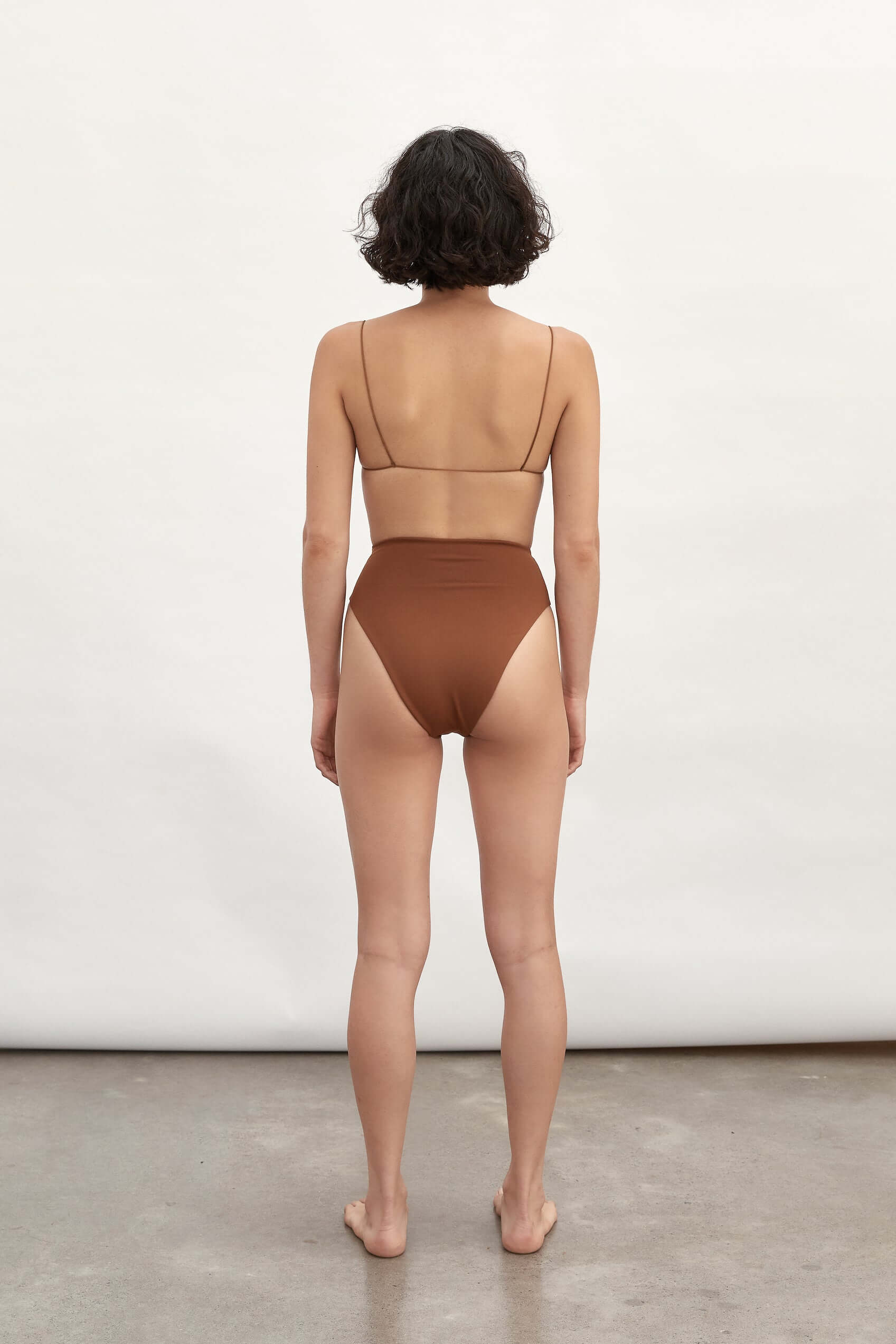 Ziah Swim | 90'S High Waist Bottom | Truffle