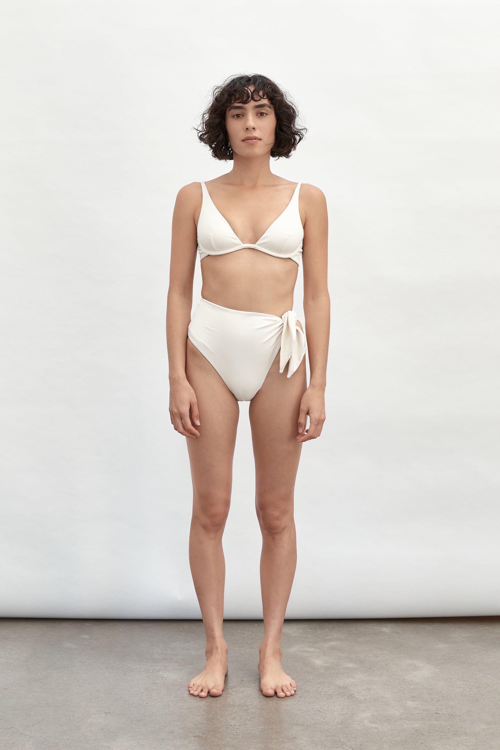 Ziah Swim | Plunge Underwire Top | Ecru