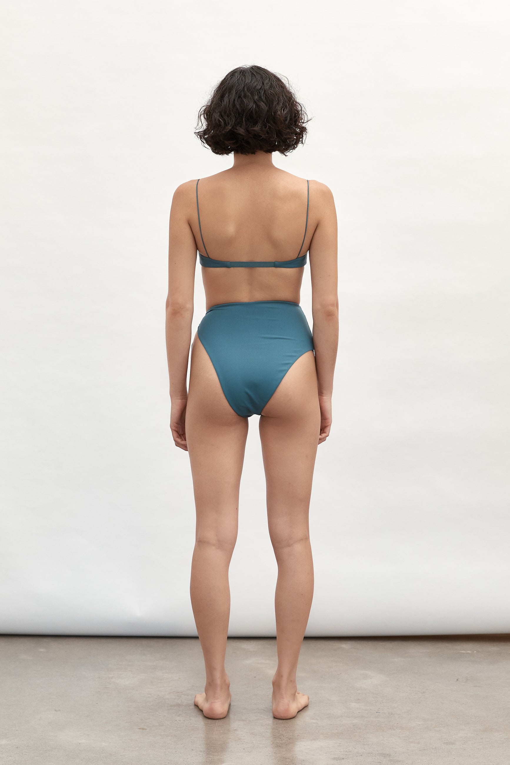 Ziah Swim | Fine Strap Bandeau Top | Midnight Blue