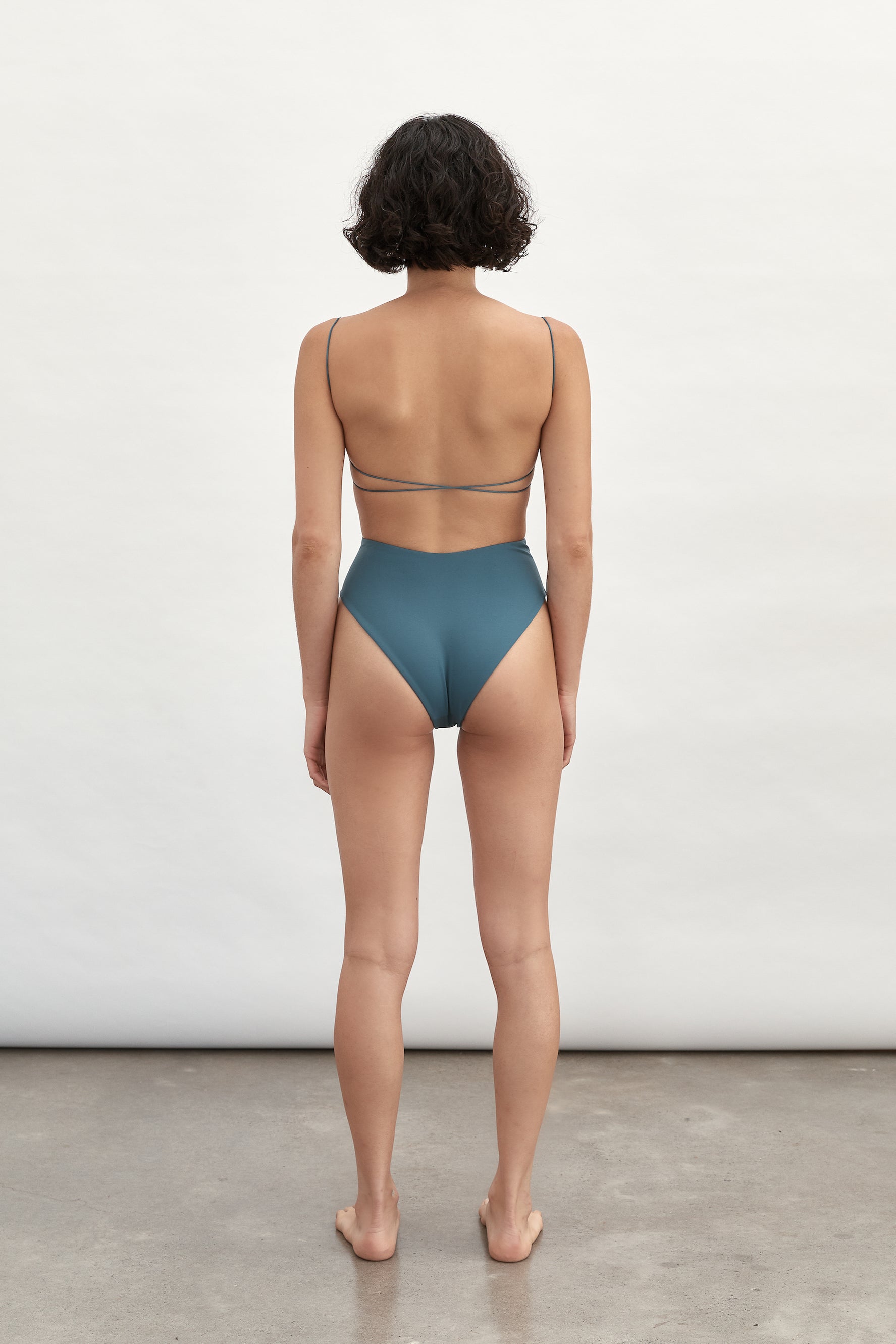 Ziah Swim | Fine Strap One Piece | Midnight Blue