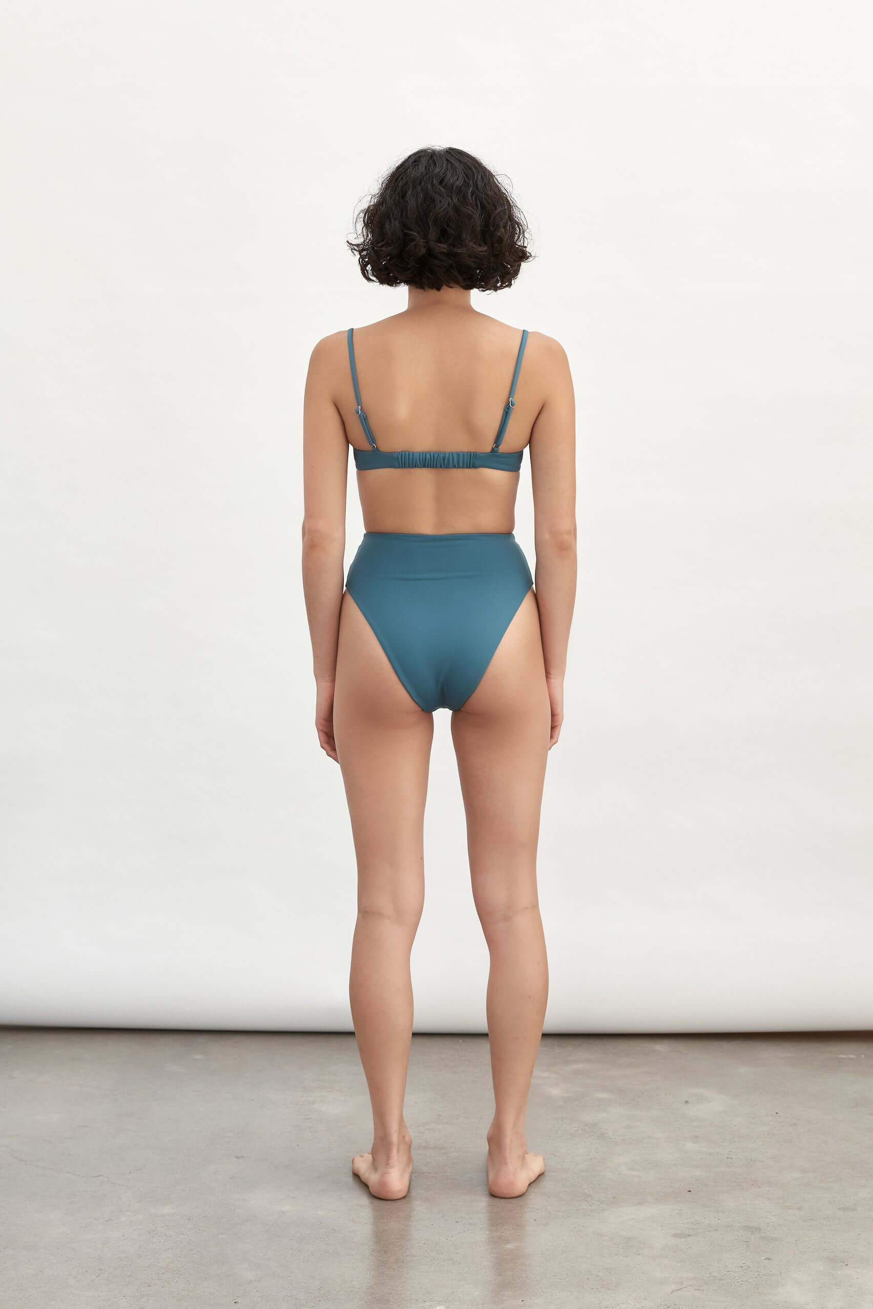 Ziah Swim | 90'S High Waist Bottom | Midnight Blue