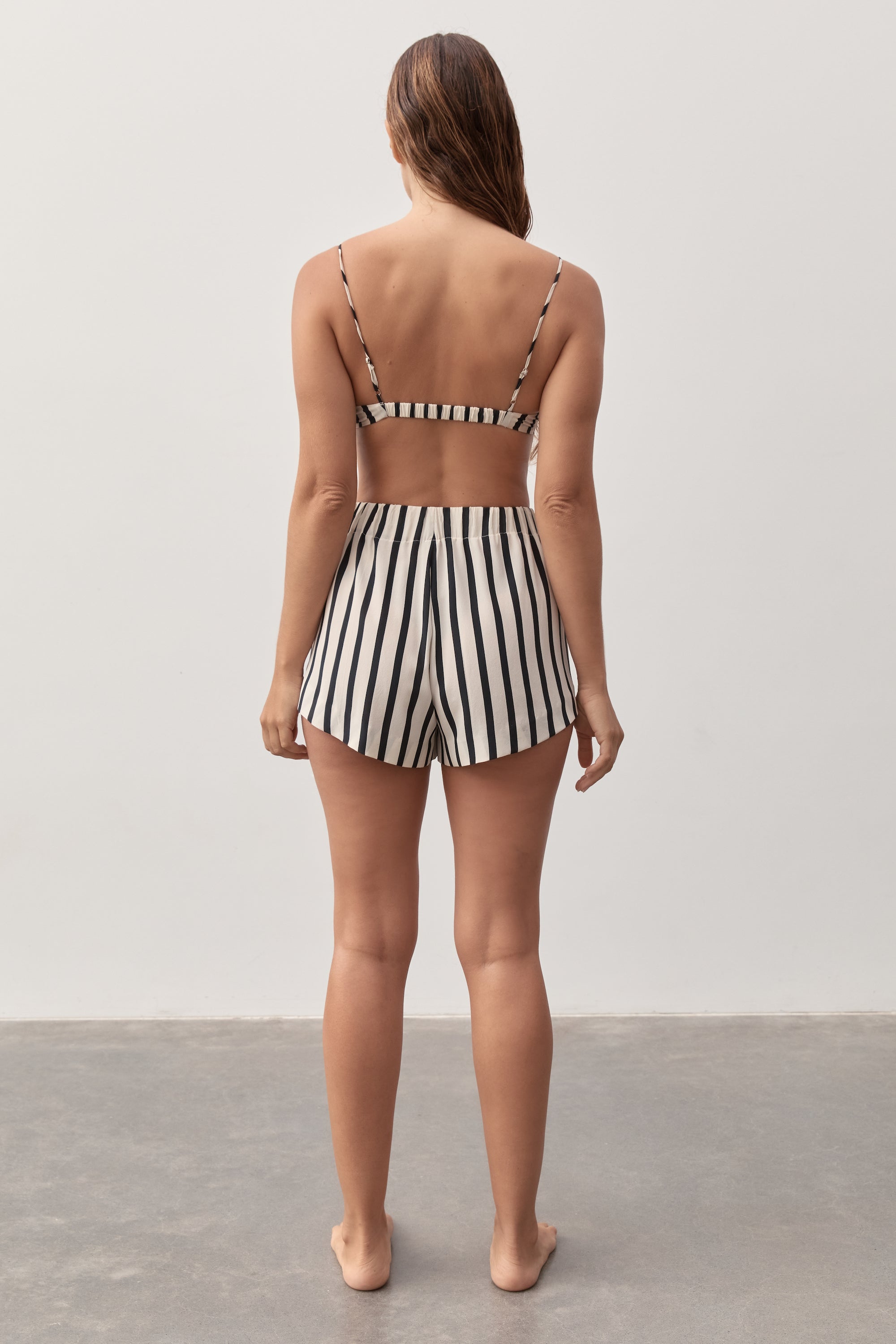Ziah | Jacques Silk Bra | Ecru & Black