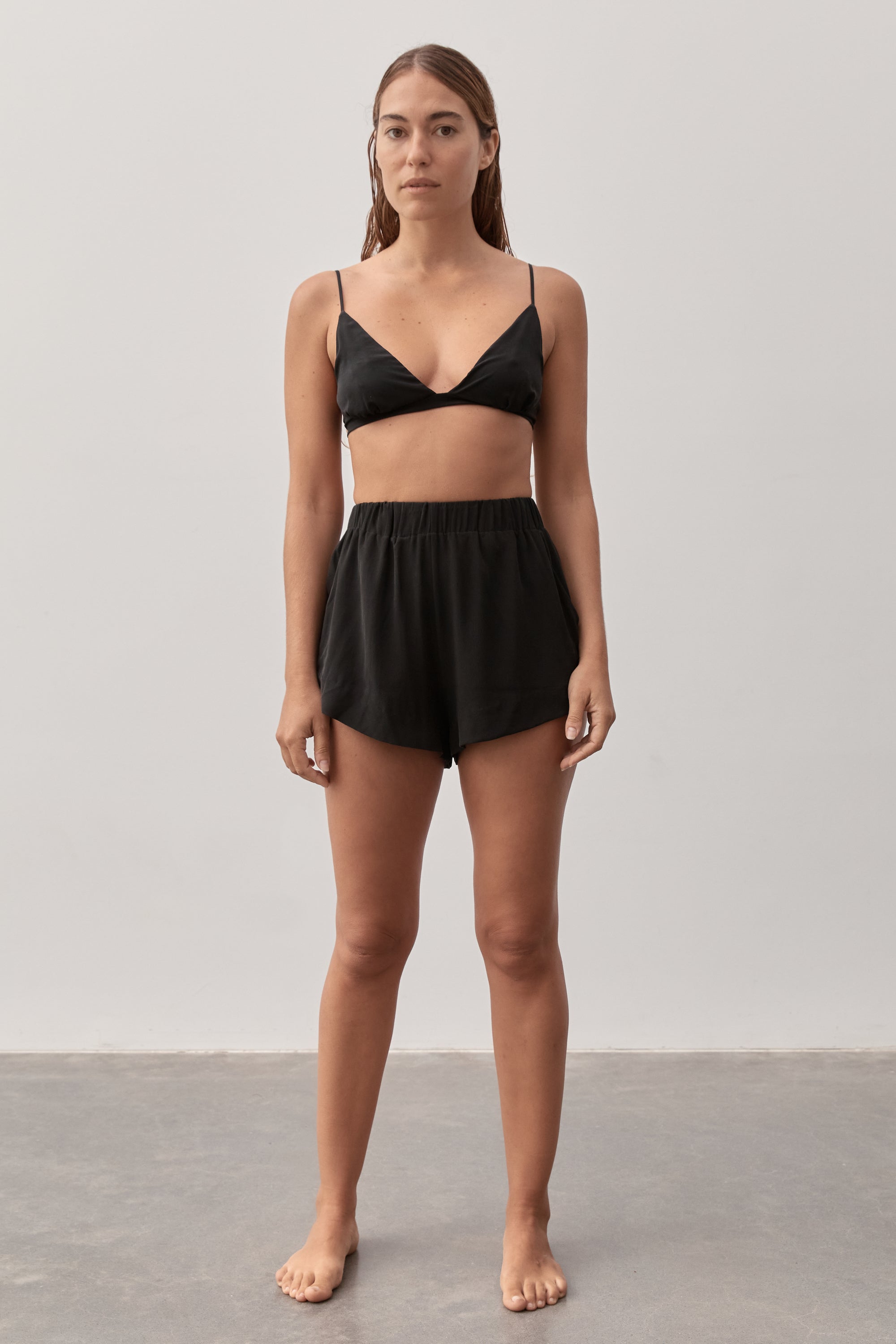 Ziah | Jacques Silk Bra | Black