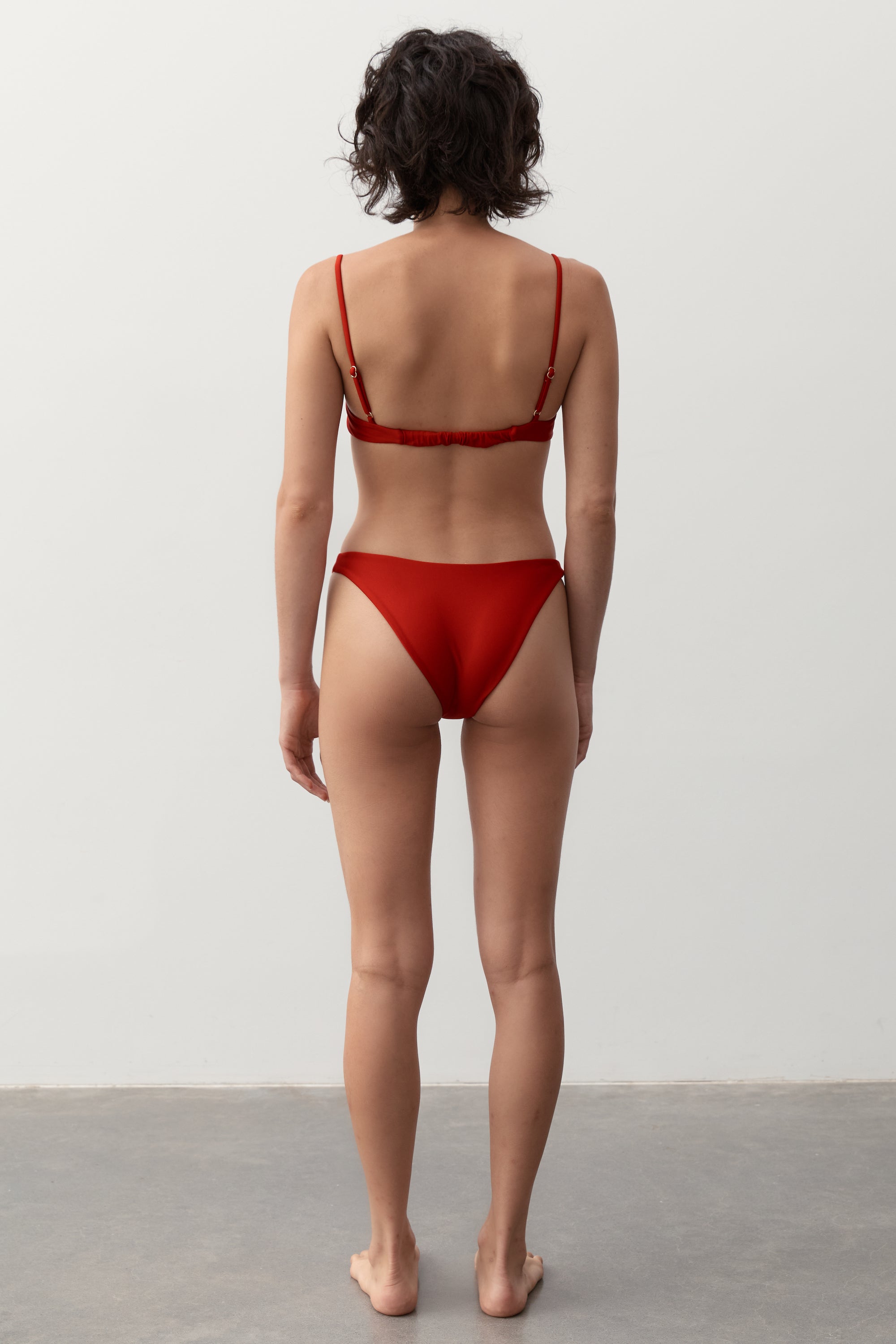 Ziah Swim | Bardot Balcony Top | Vermilion Red