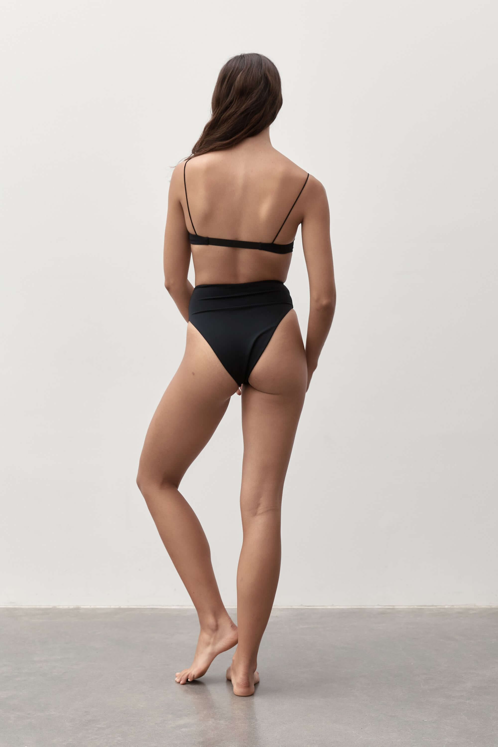 Ziah Swim | 90'S High Waist Bottom | Black
