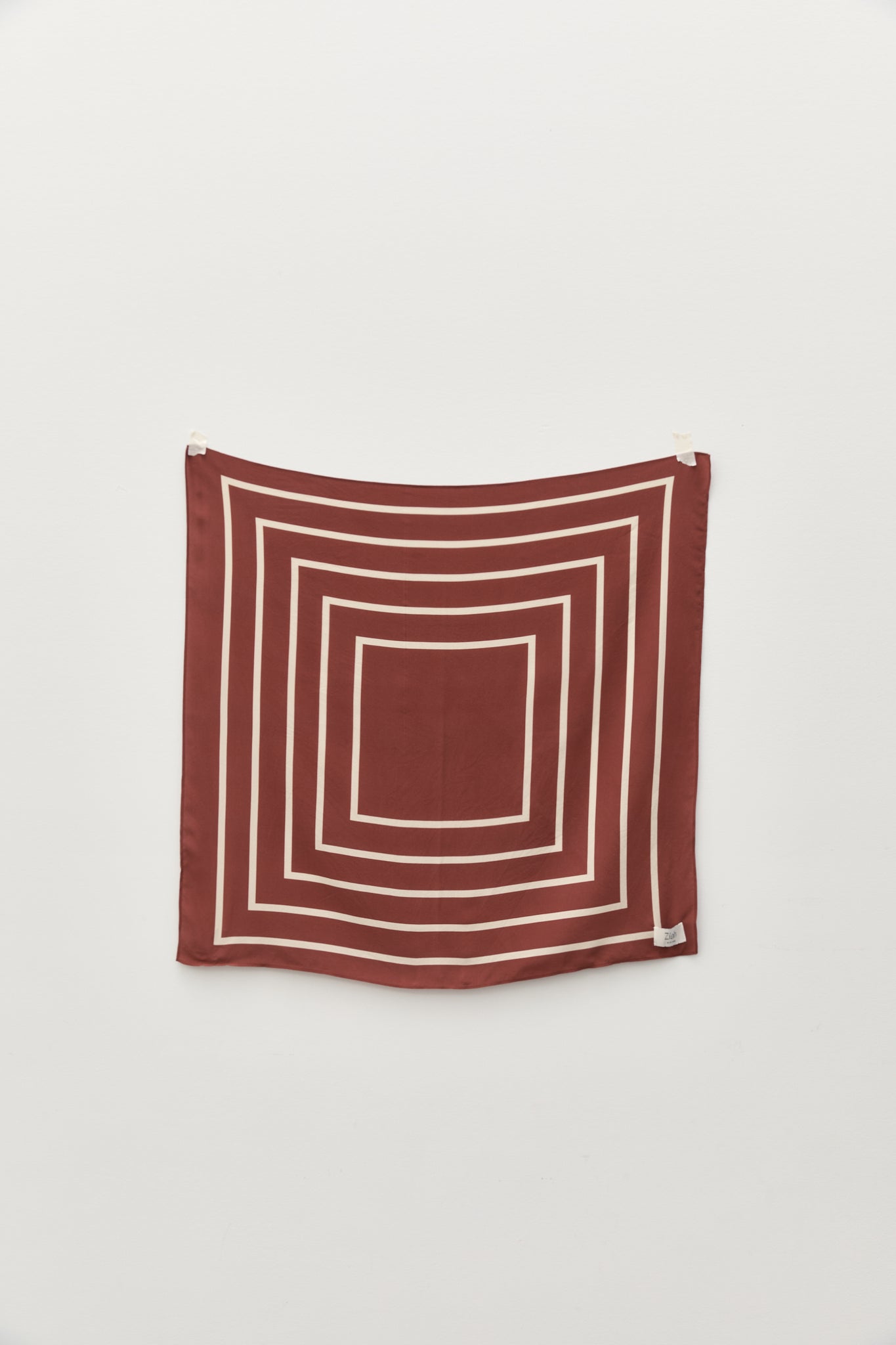 Ziah | Martini Square Silk Scarf | Merlot