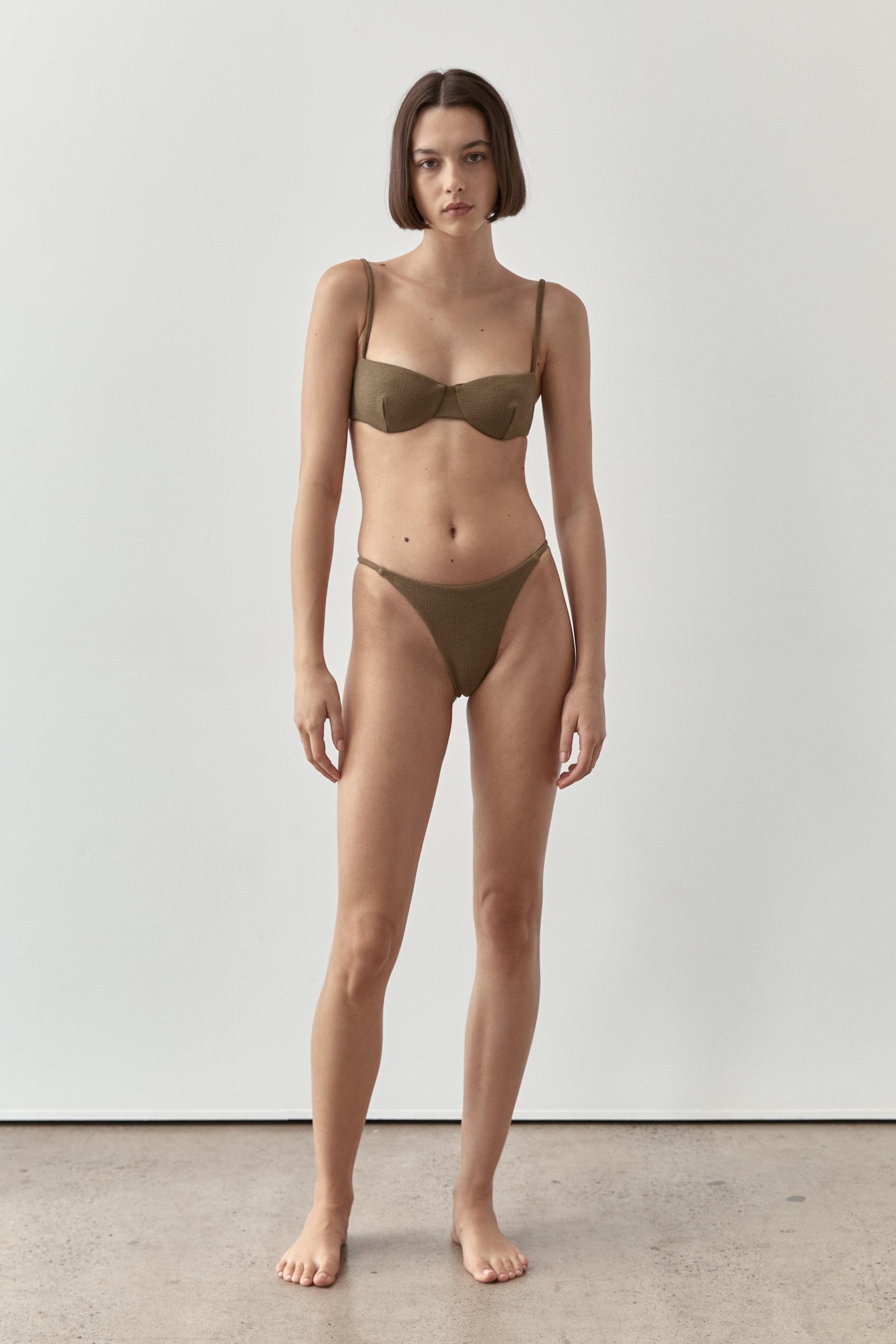 Ziah Swim | Rio Bottom Bouclê | Olive