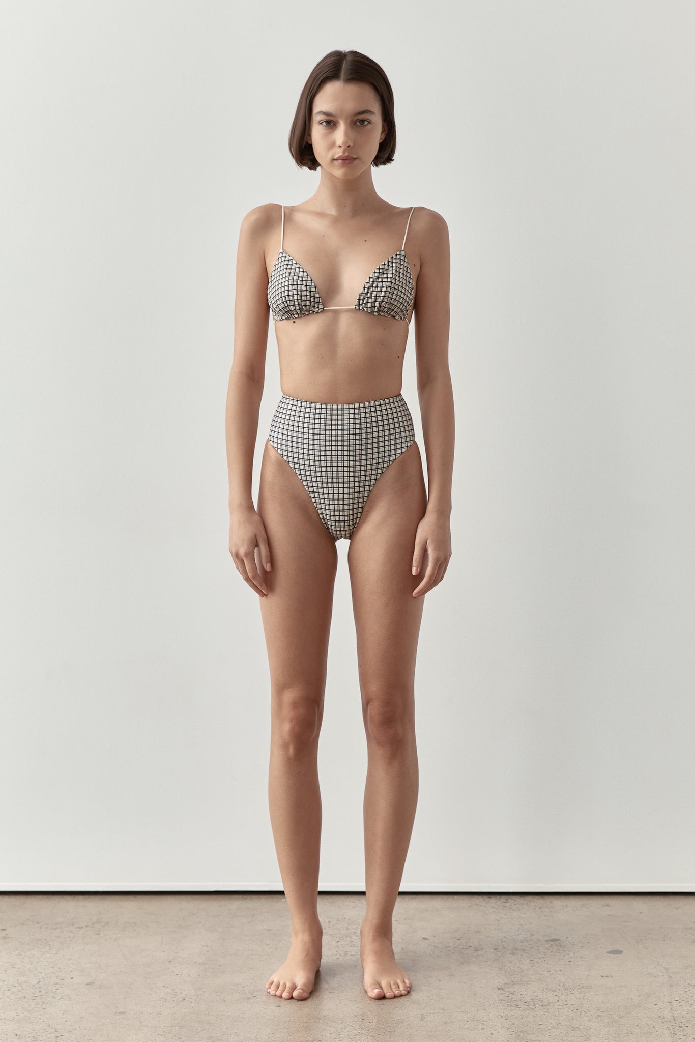 Ziah Swim | High Waisted Bottom | Bijou Check