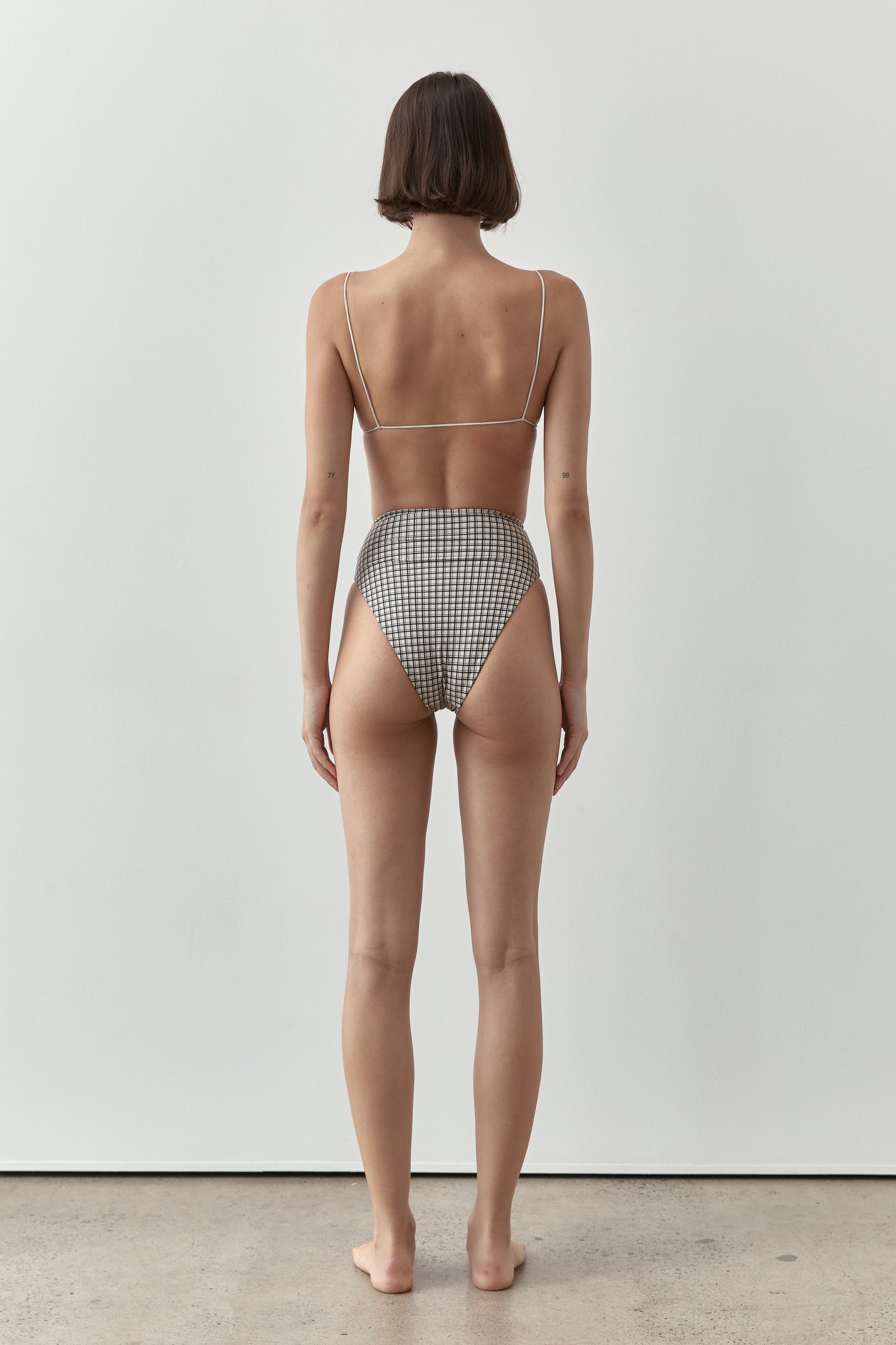Ziah Swim | High Waisted Bottom | Bijou Check