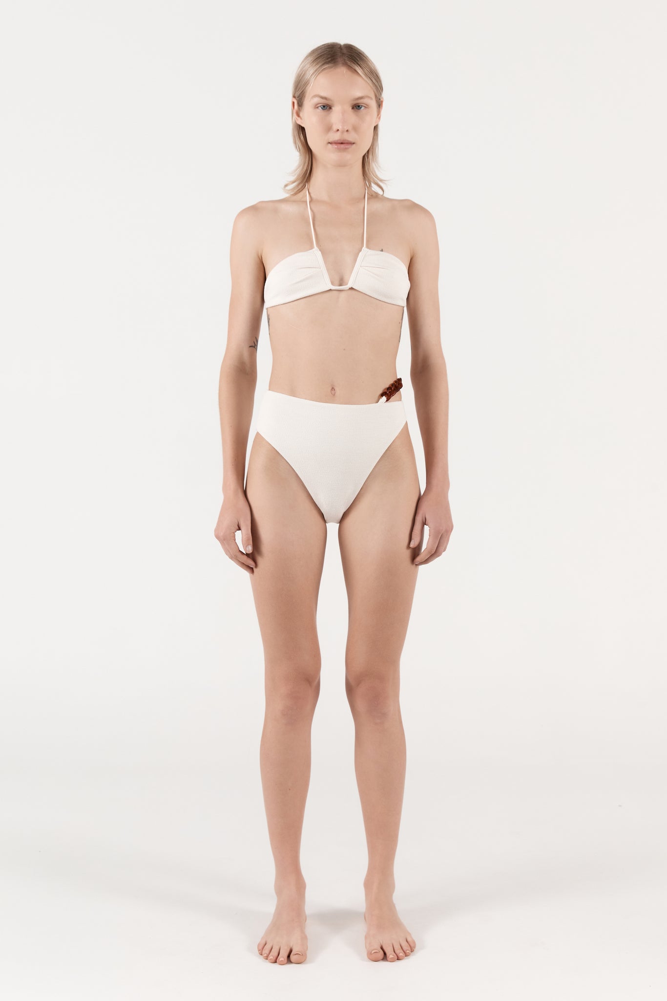 Ziah Swim | Defier Chain Bottom Bouclê | Ecru