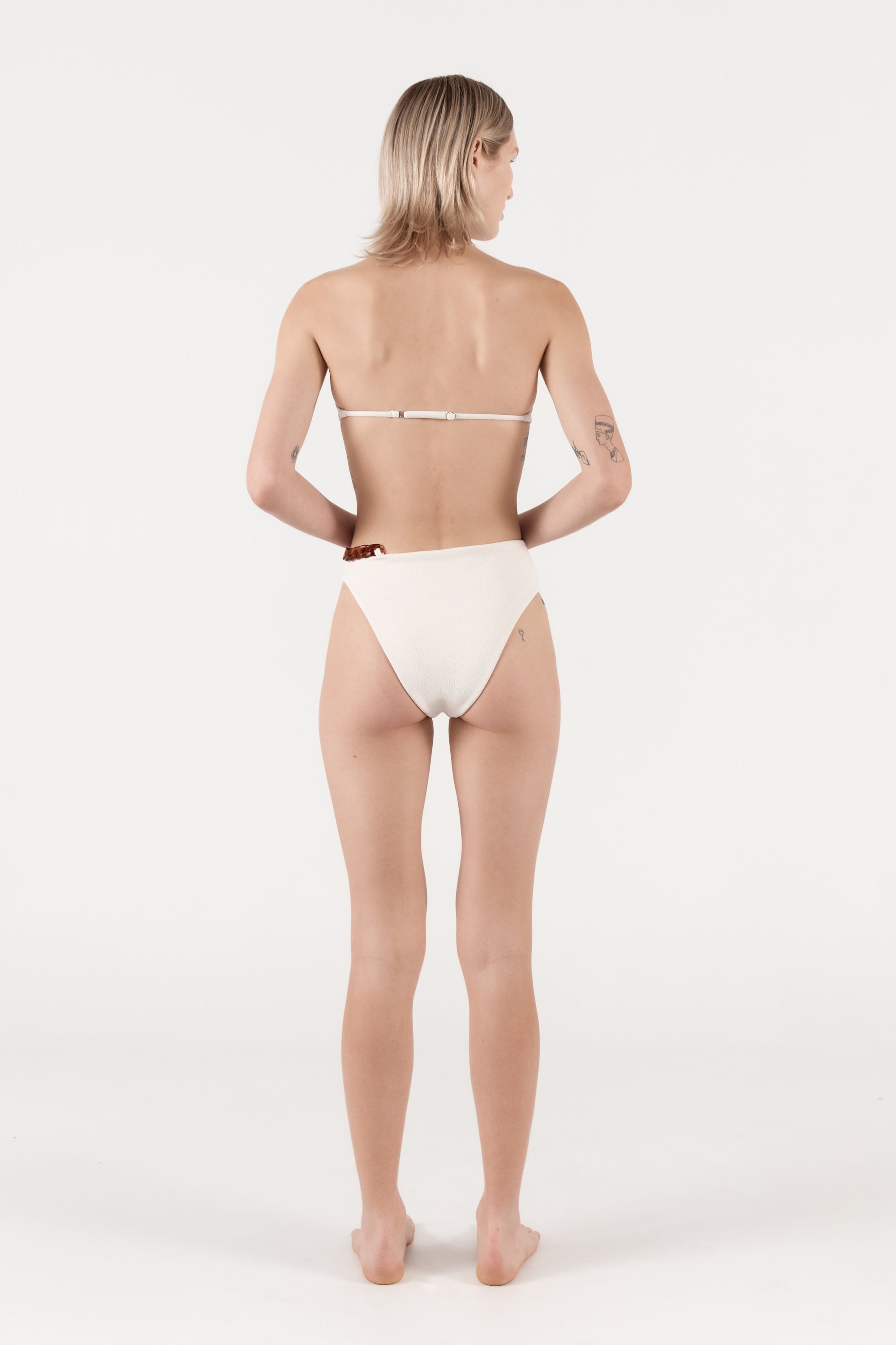 Ziah Swim | Defier Chain Bottom Bouclê | Ecru